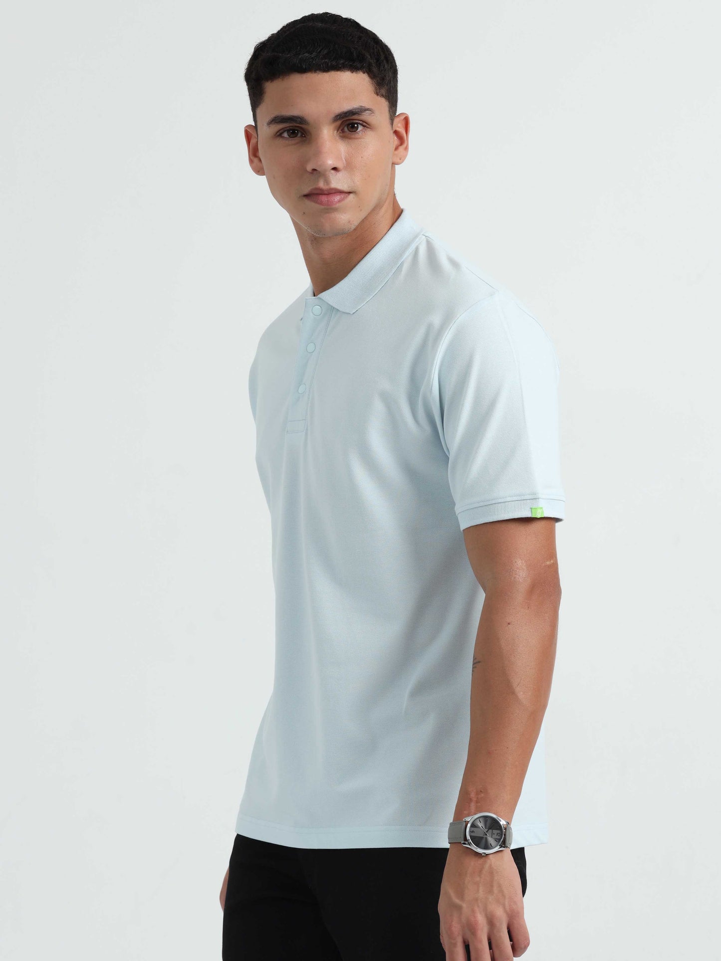 Mens Light Blue Polo T-Shirt
