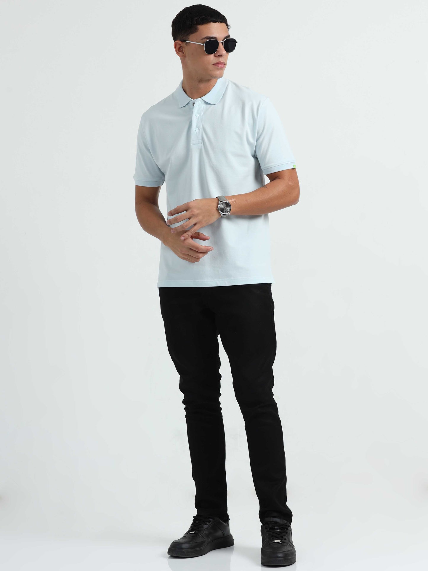 Mens Light Blue Polo T-Shirt