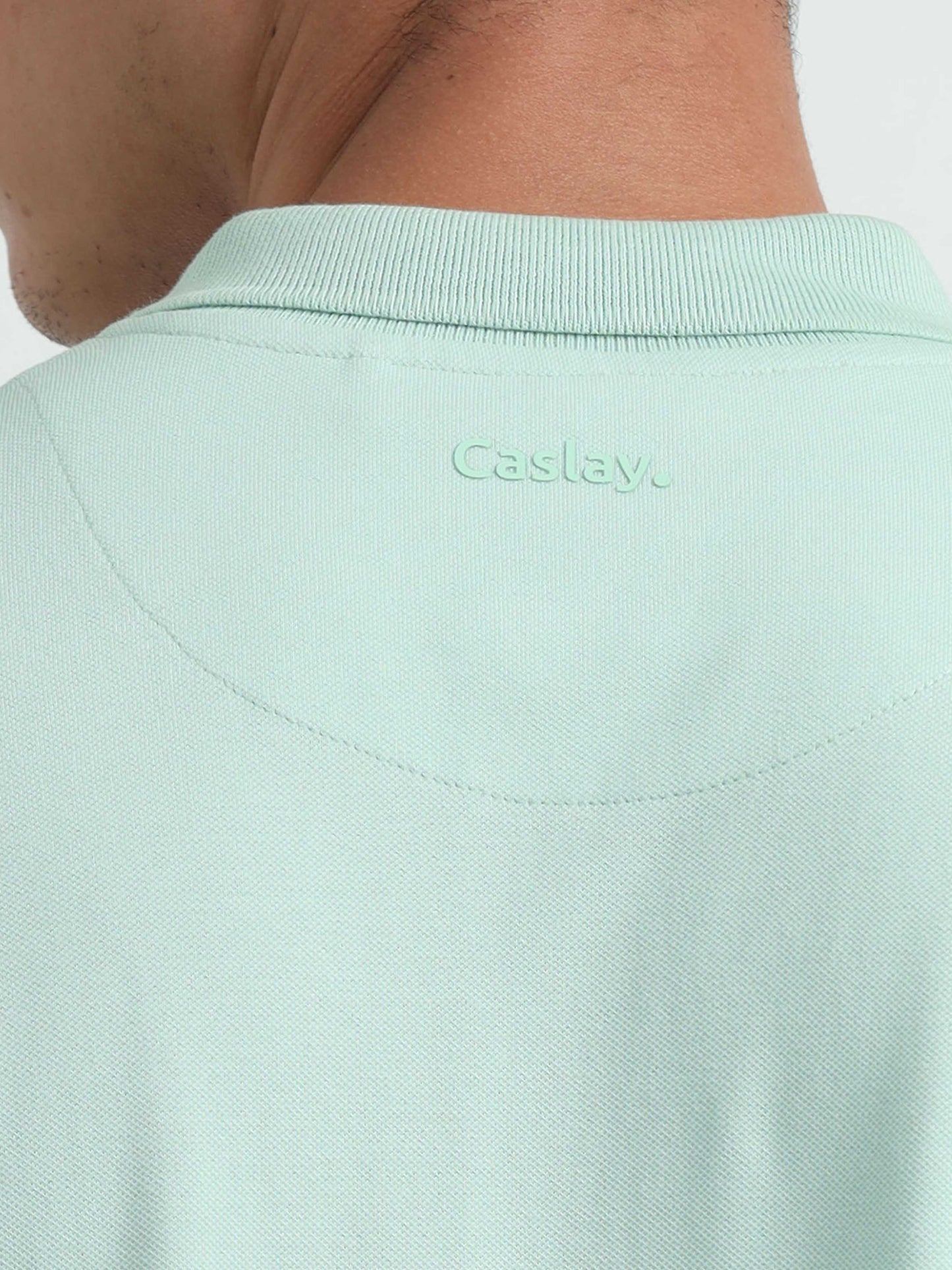 Mens Light Green Polo T-Shirt