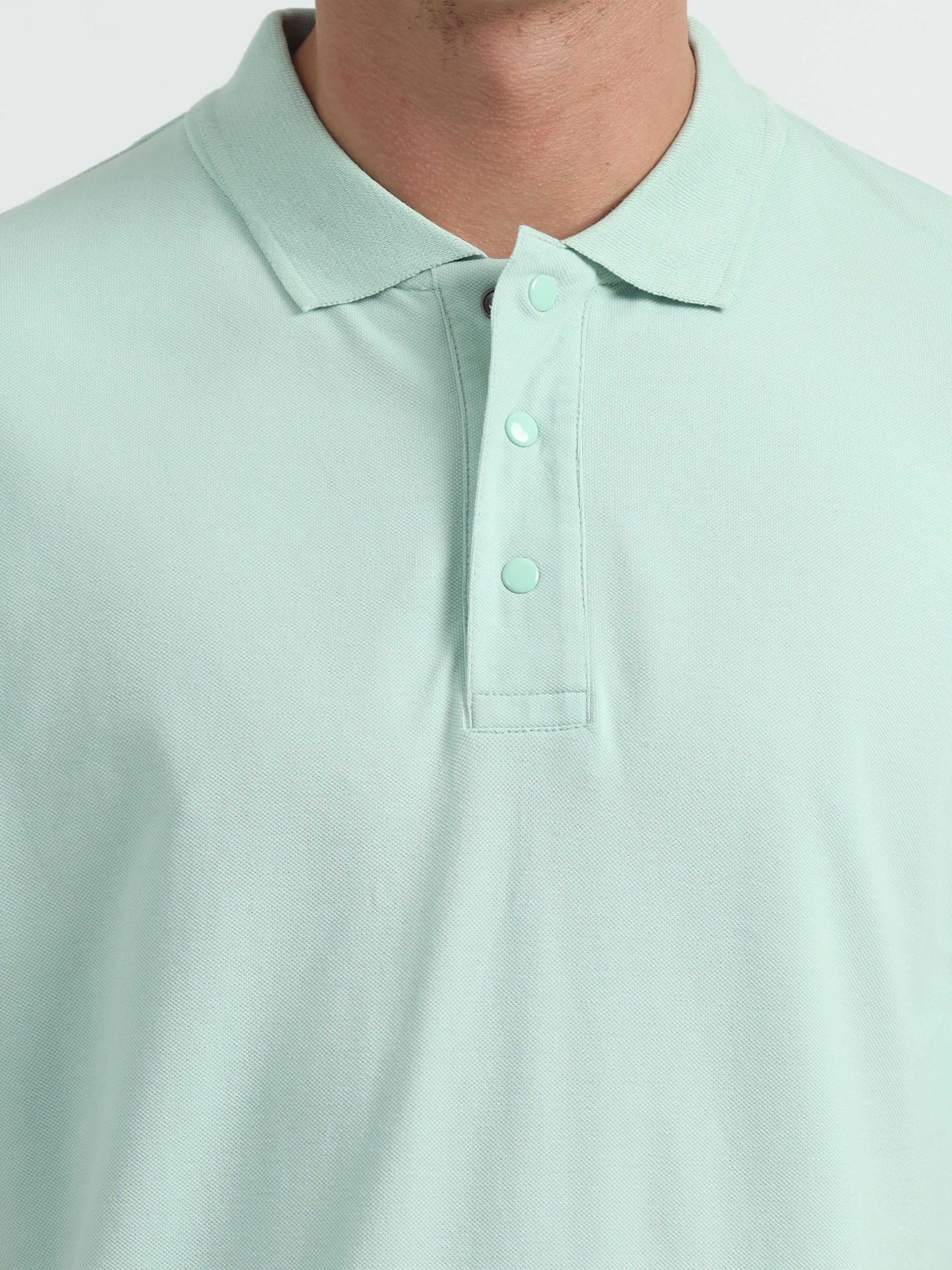Mens Light Green Polo T-Shirt