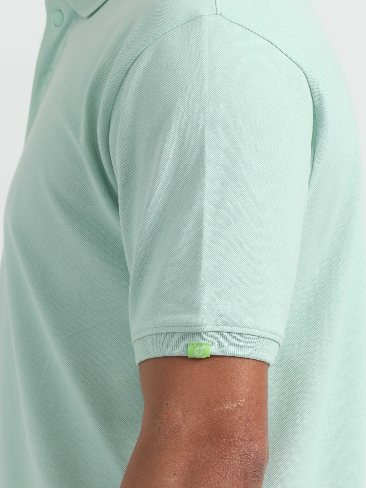 Mens Light Green Polo T-Shirt