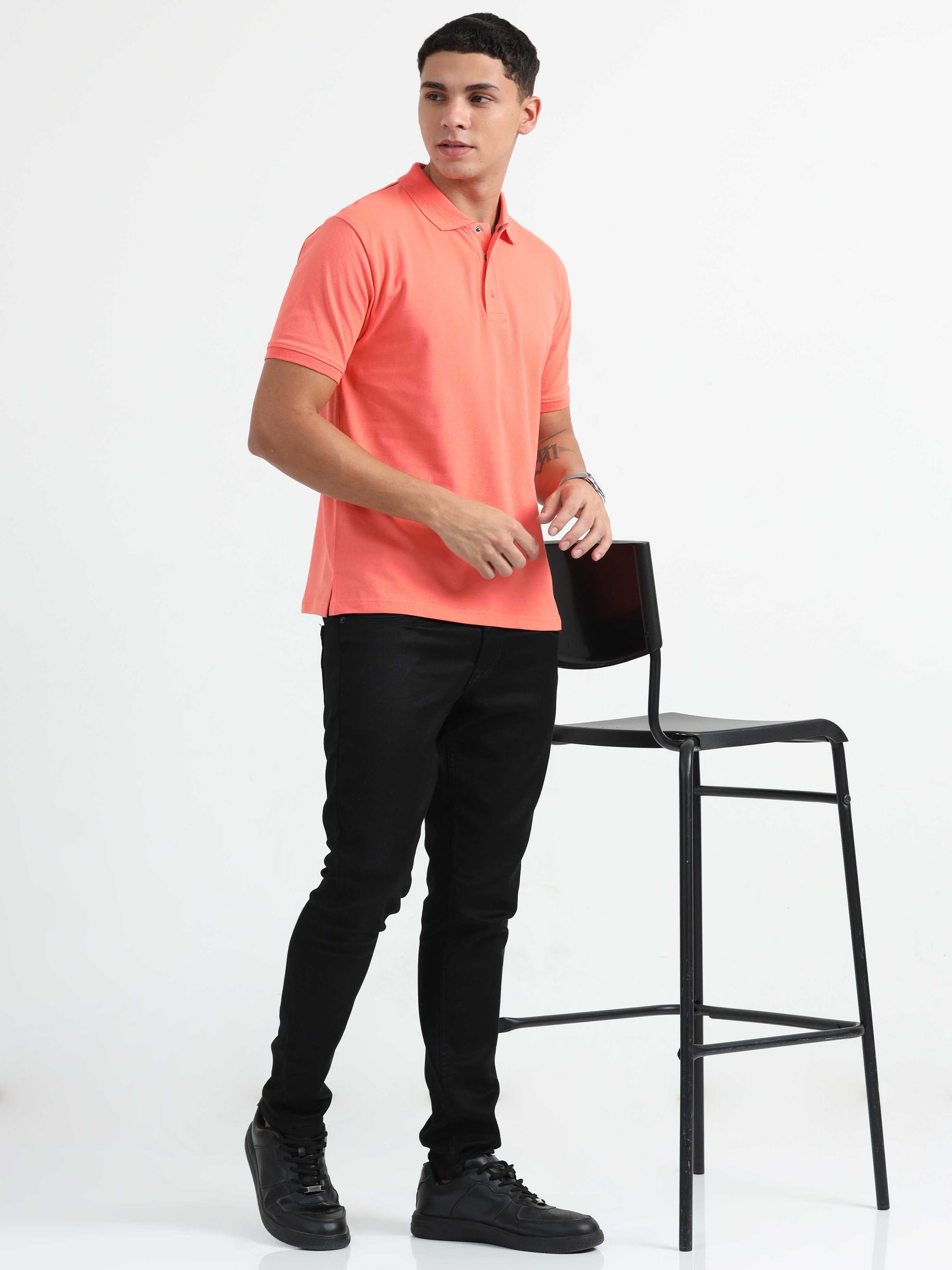 Orange Polo T-Shirt for Men