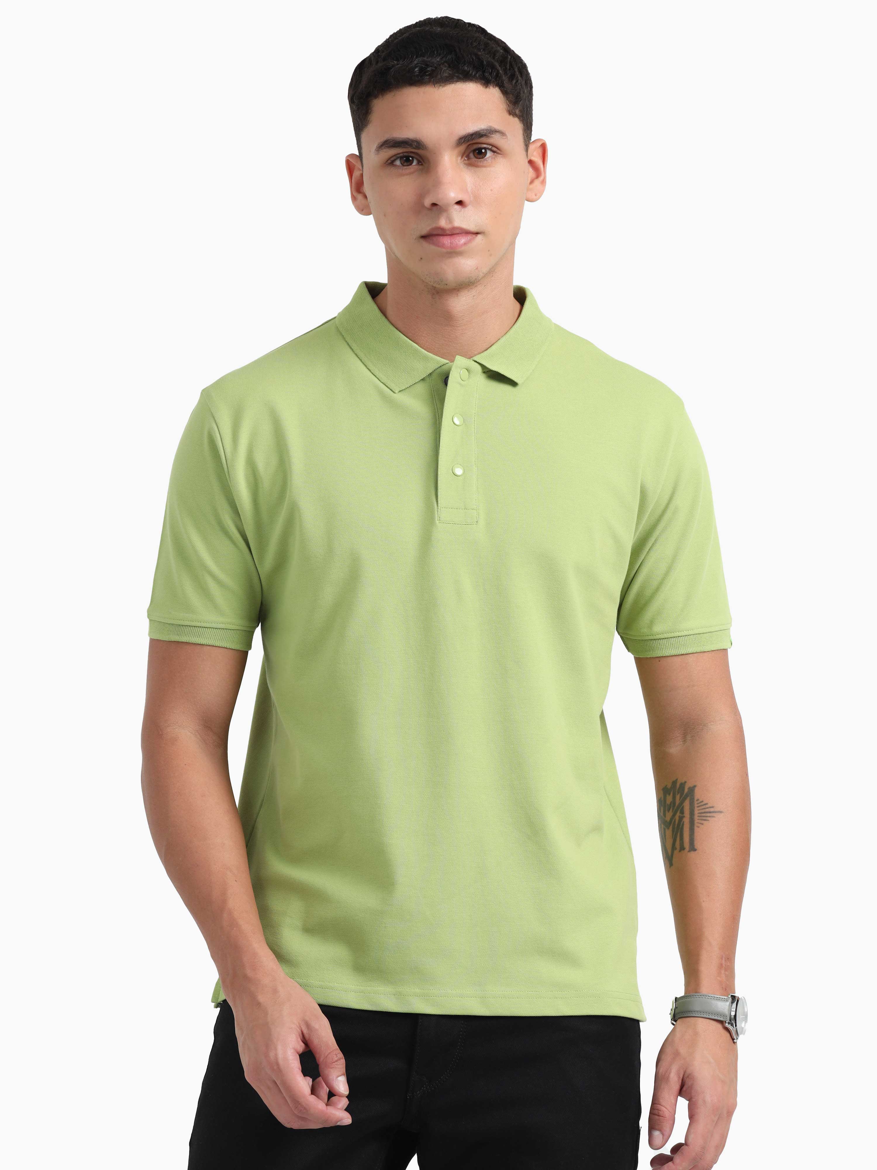 Organic Polo - Olive Green