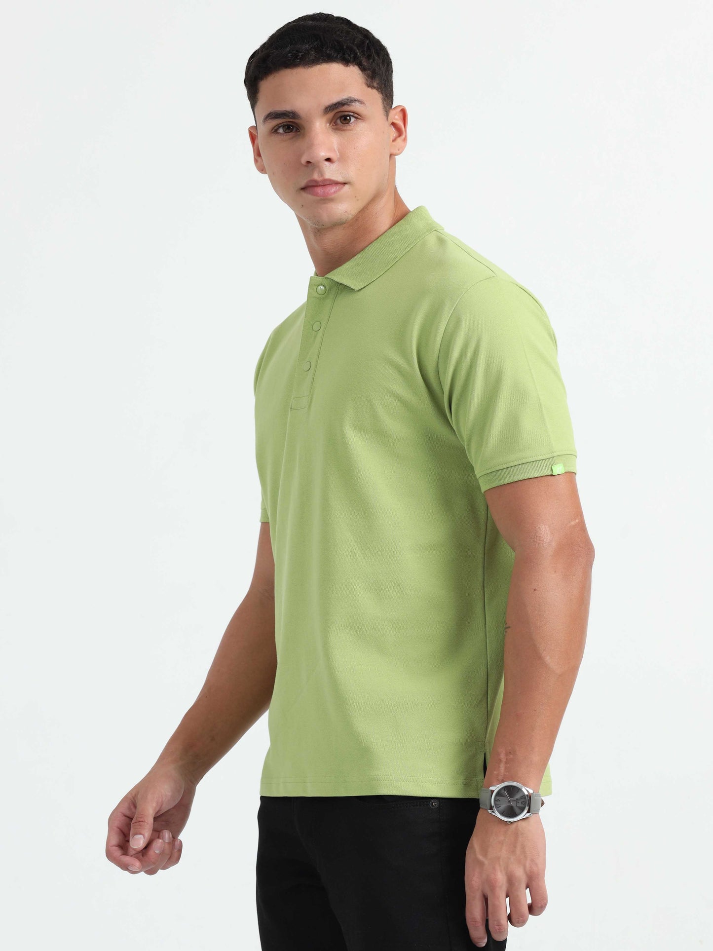 Mens Olive Green Polo T-Shirt