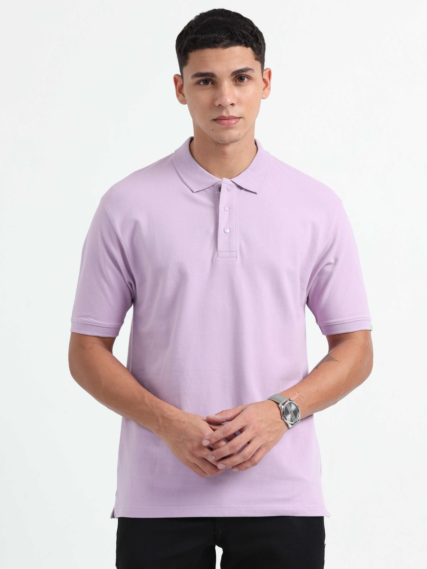 Mens Lavender Polo T-Shirt