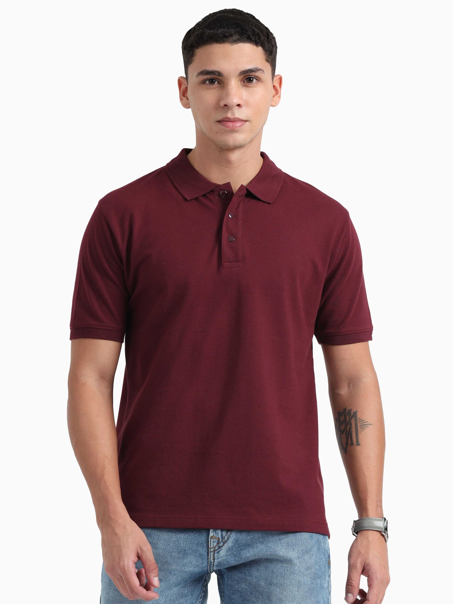 Organic Polo - Maroon