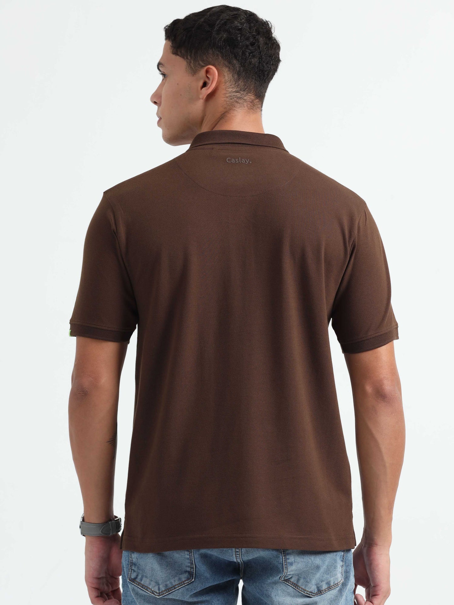 Mens Dark Brown Polo T-Shirt