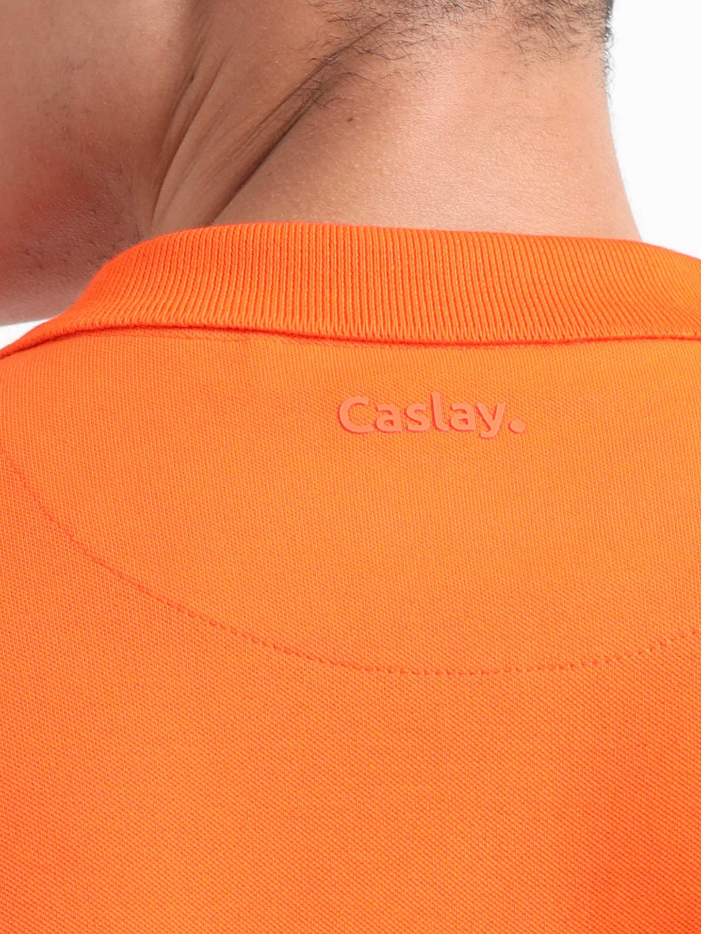 Mens Orange Polo T-Shirt