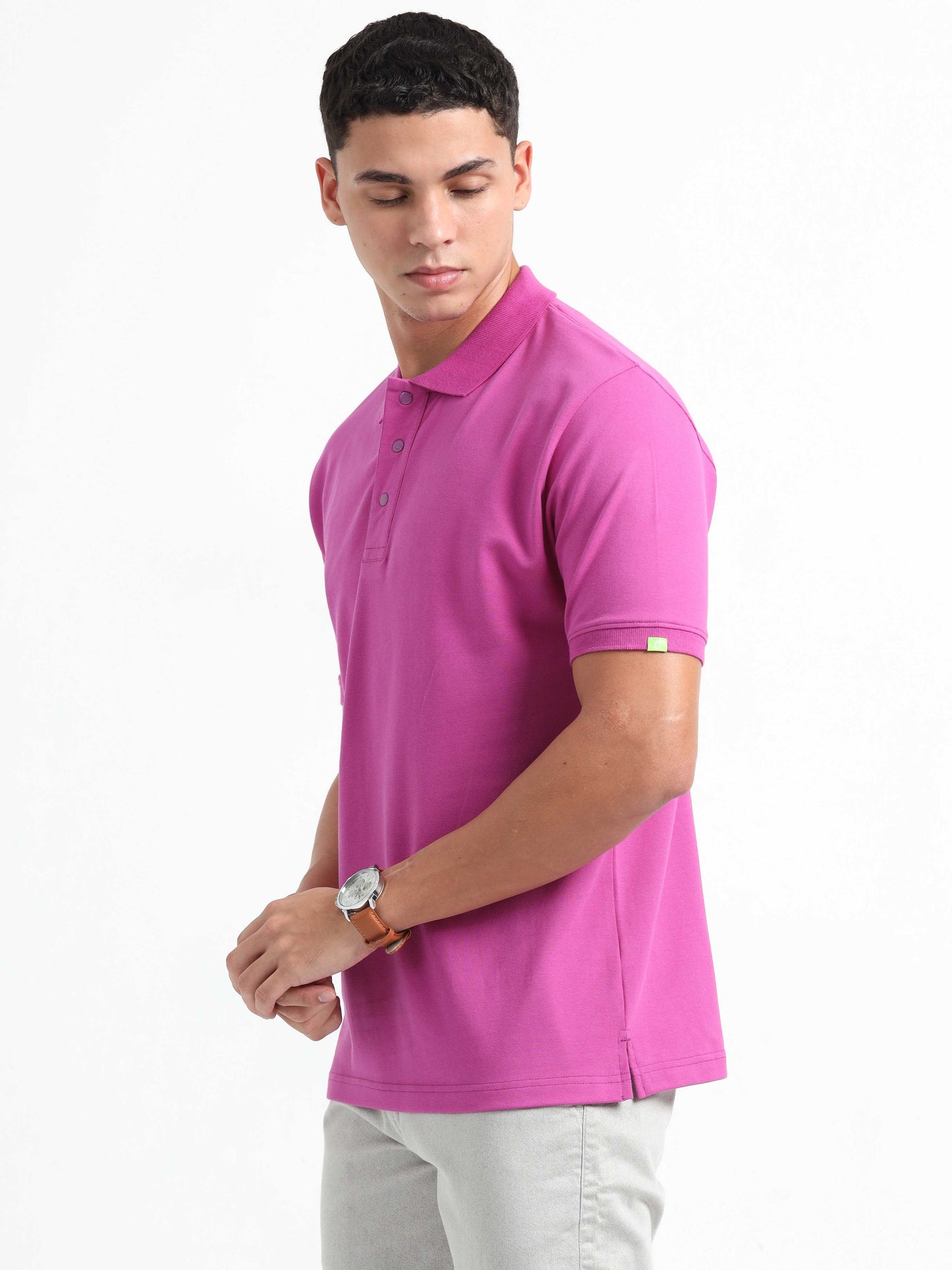 Mens Purple Polo T Shirt
