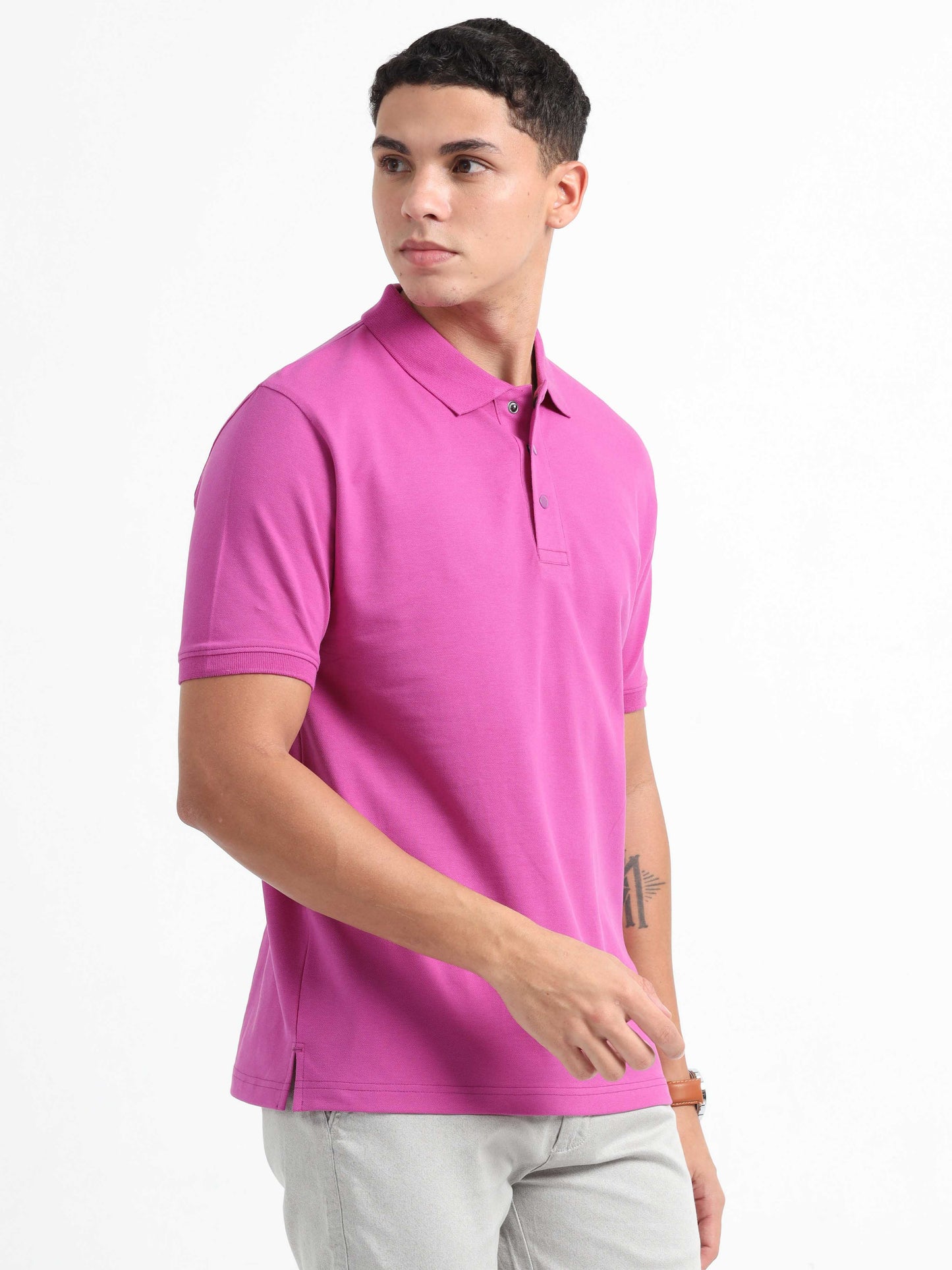 Mens Purple Polo T Shirt