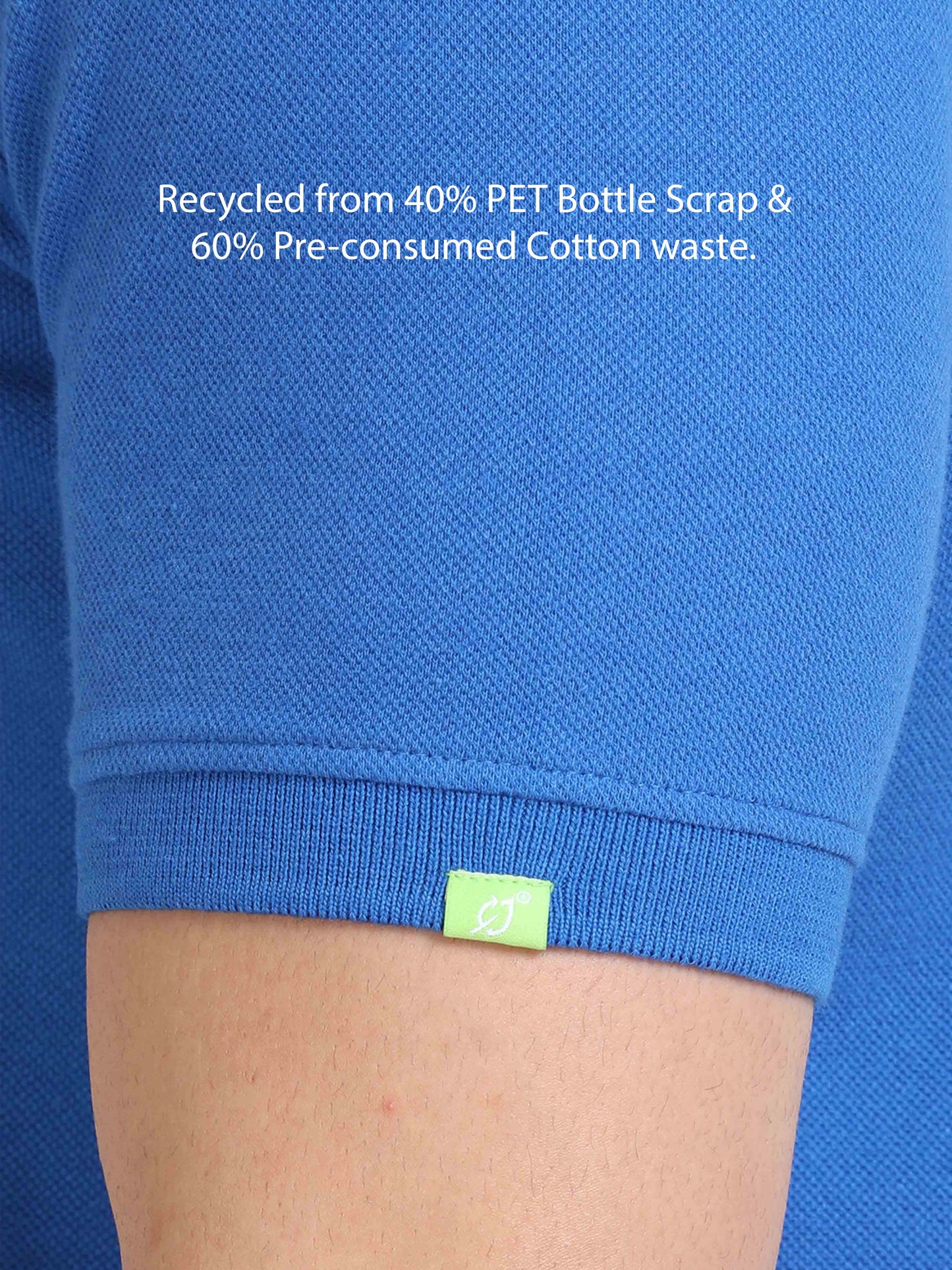 Sustainable Royal Blue Polo T Shirt