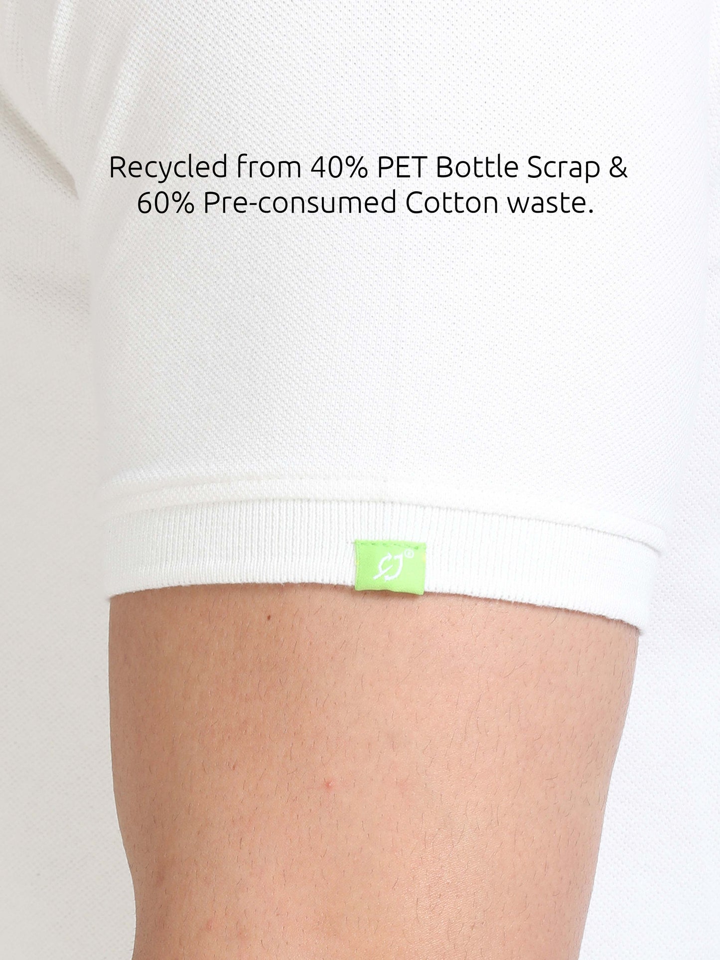 Sustainable White Polo T Shirt