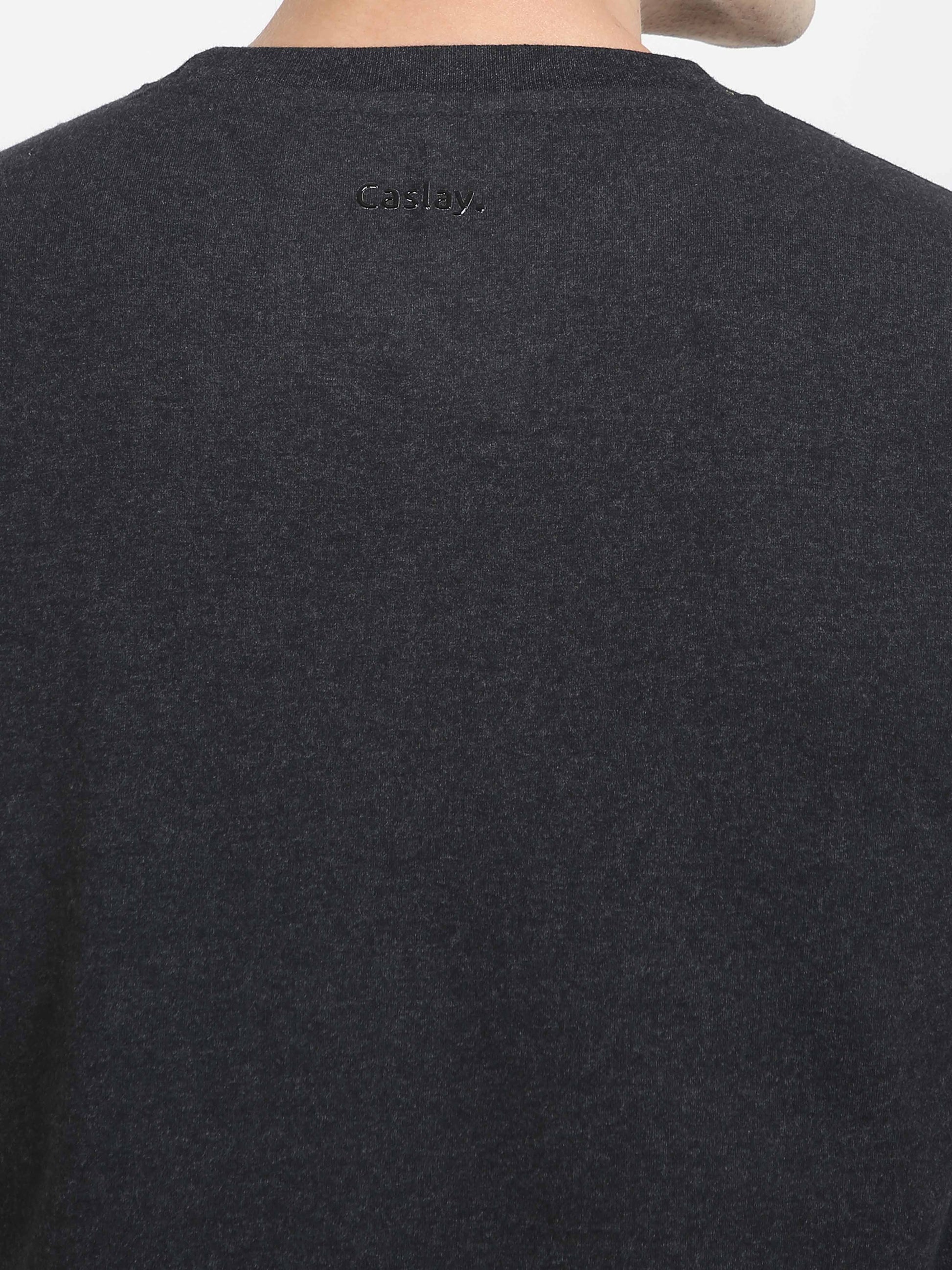Sustainable Charcoal Men Crew Neck T Shirt