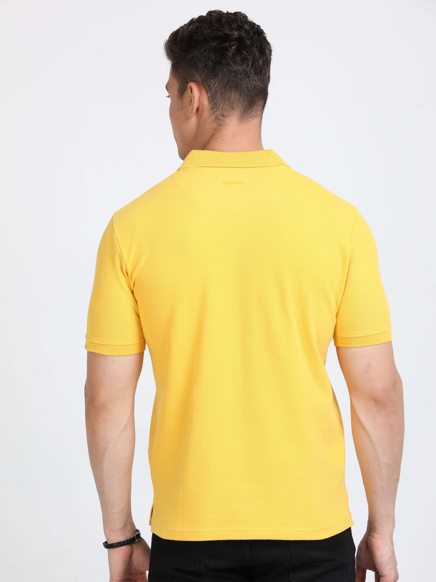 Sustainable Yellow Polo T Shirt