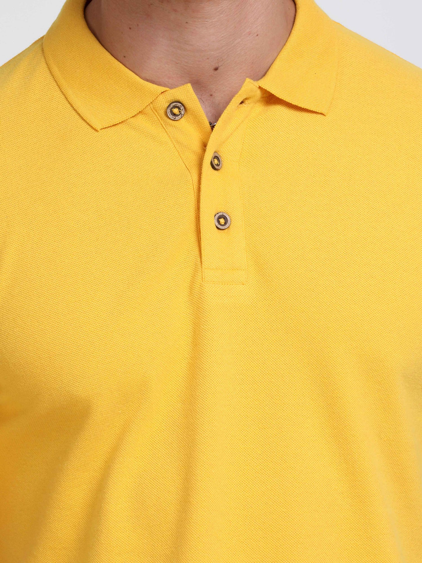 Sustainable Yellow Polo T Shirt