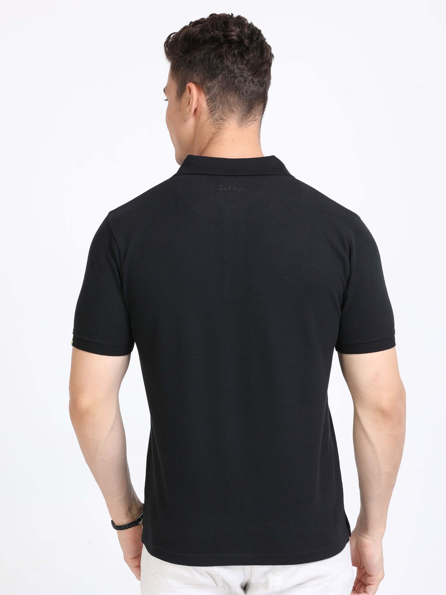 Sustainable Black Polo T Shirt