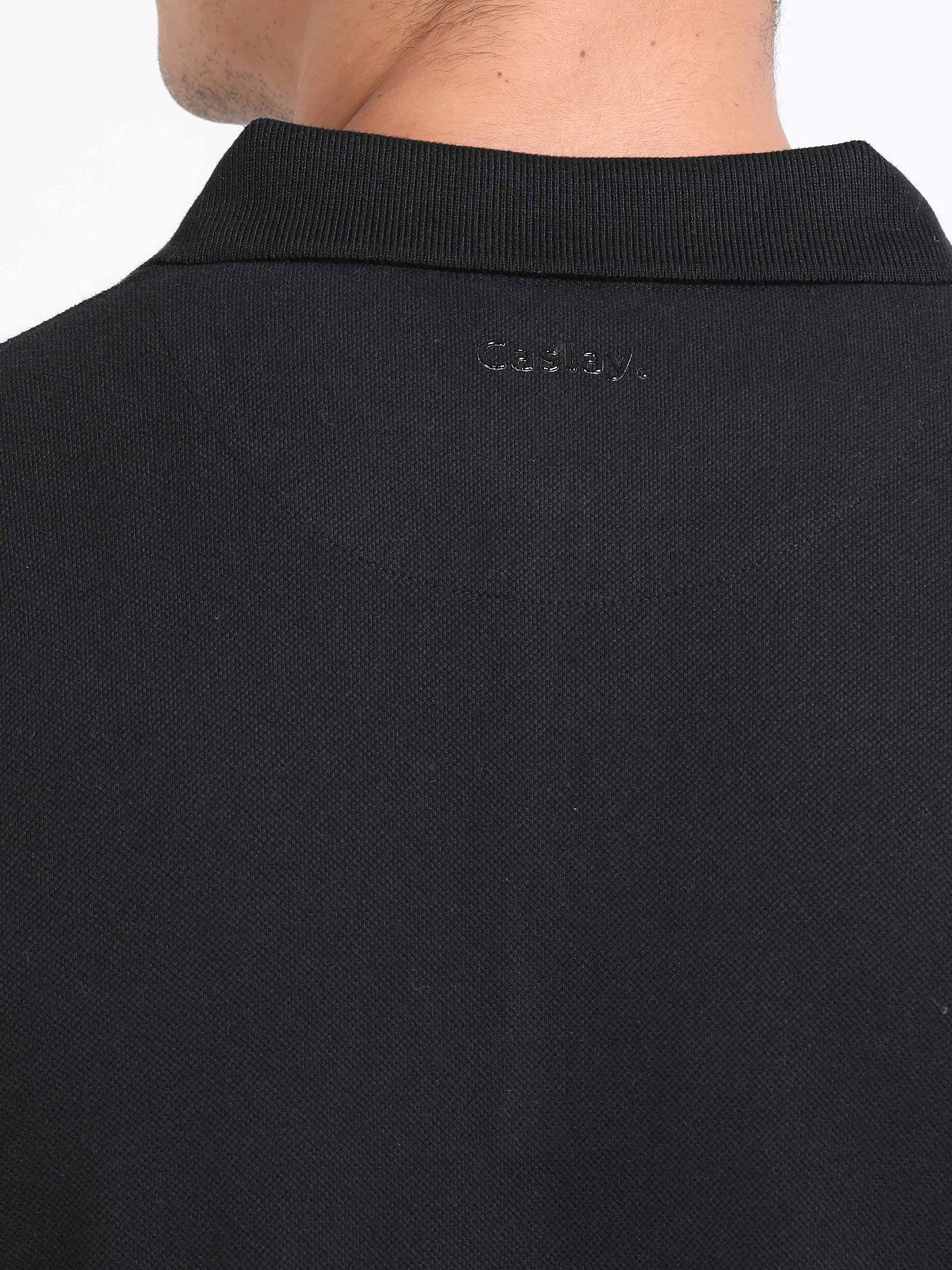 Sustainable Black Polo T Shirt