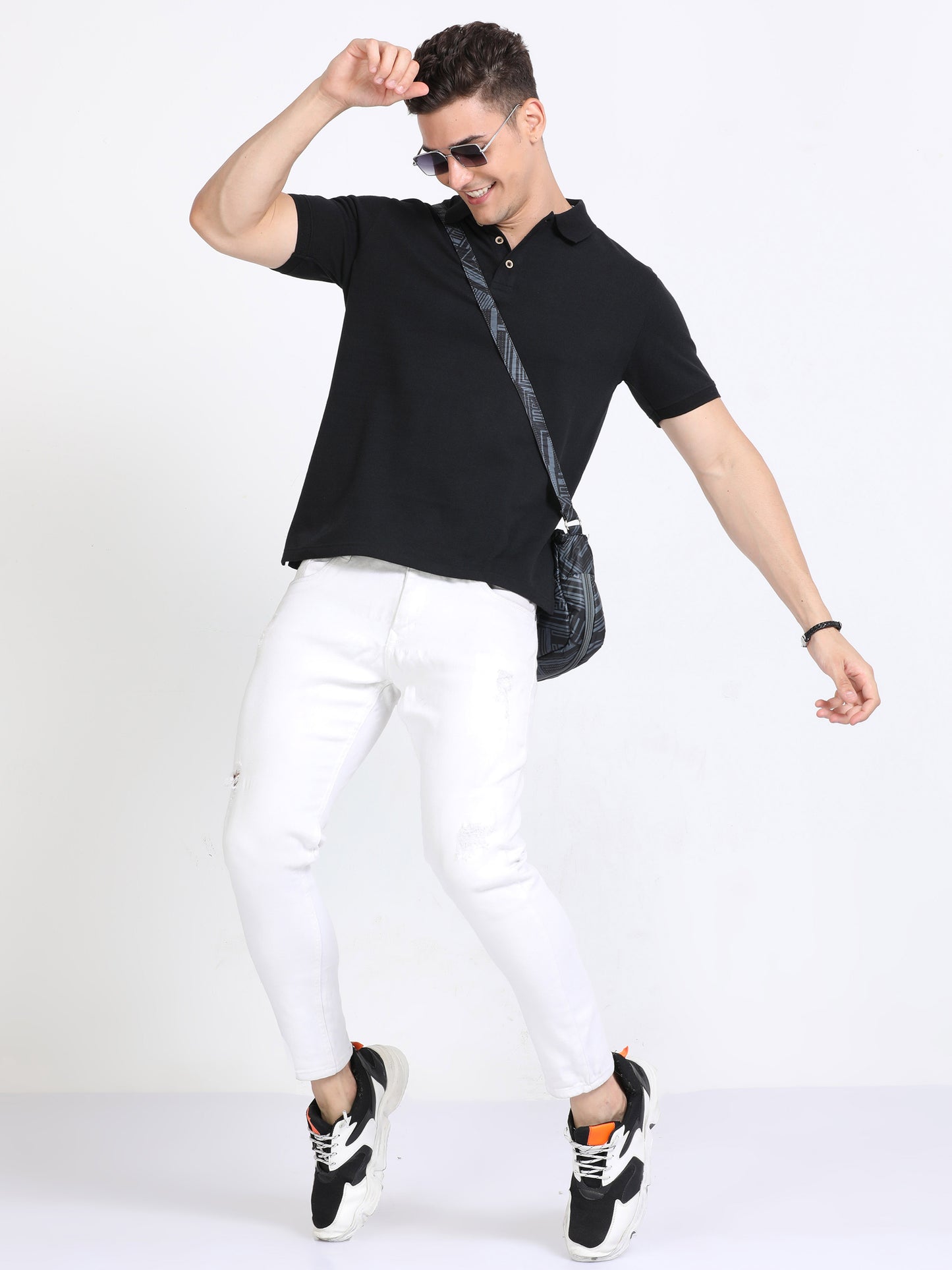 Sustainable Black Polo T Shirt