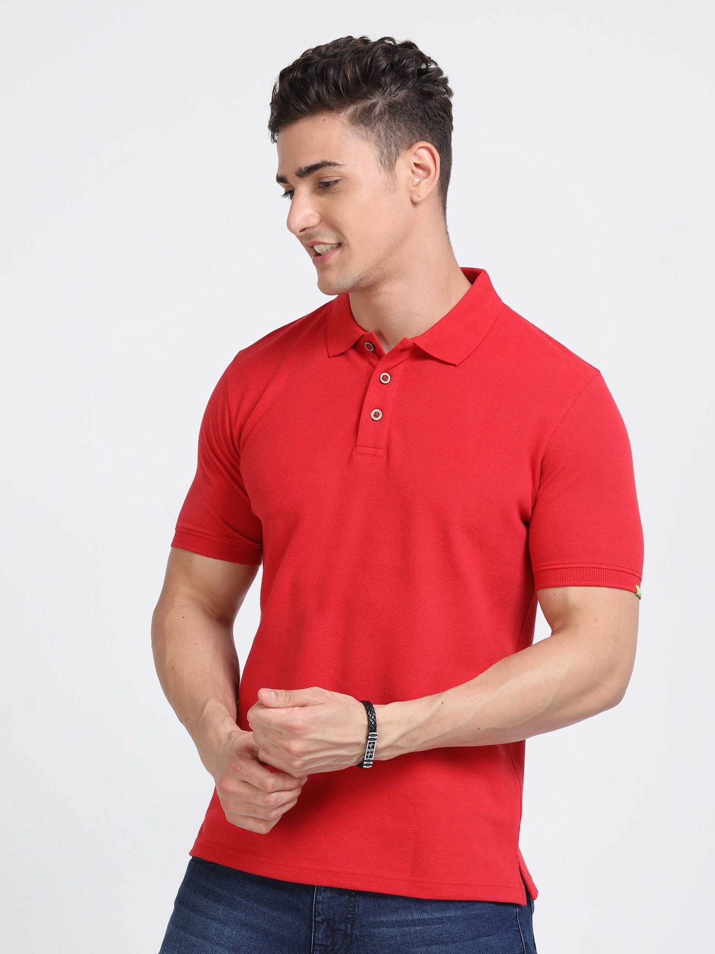 Sustainable Red Polo T-Shirt