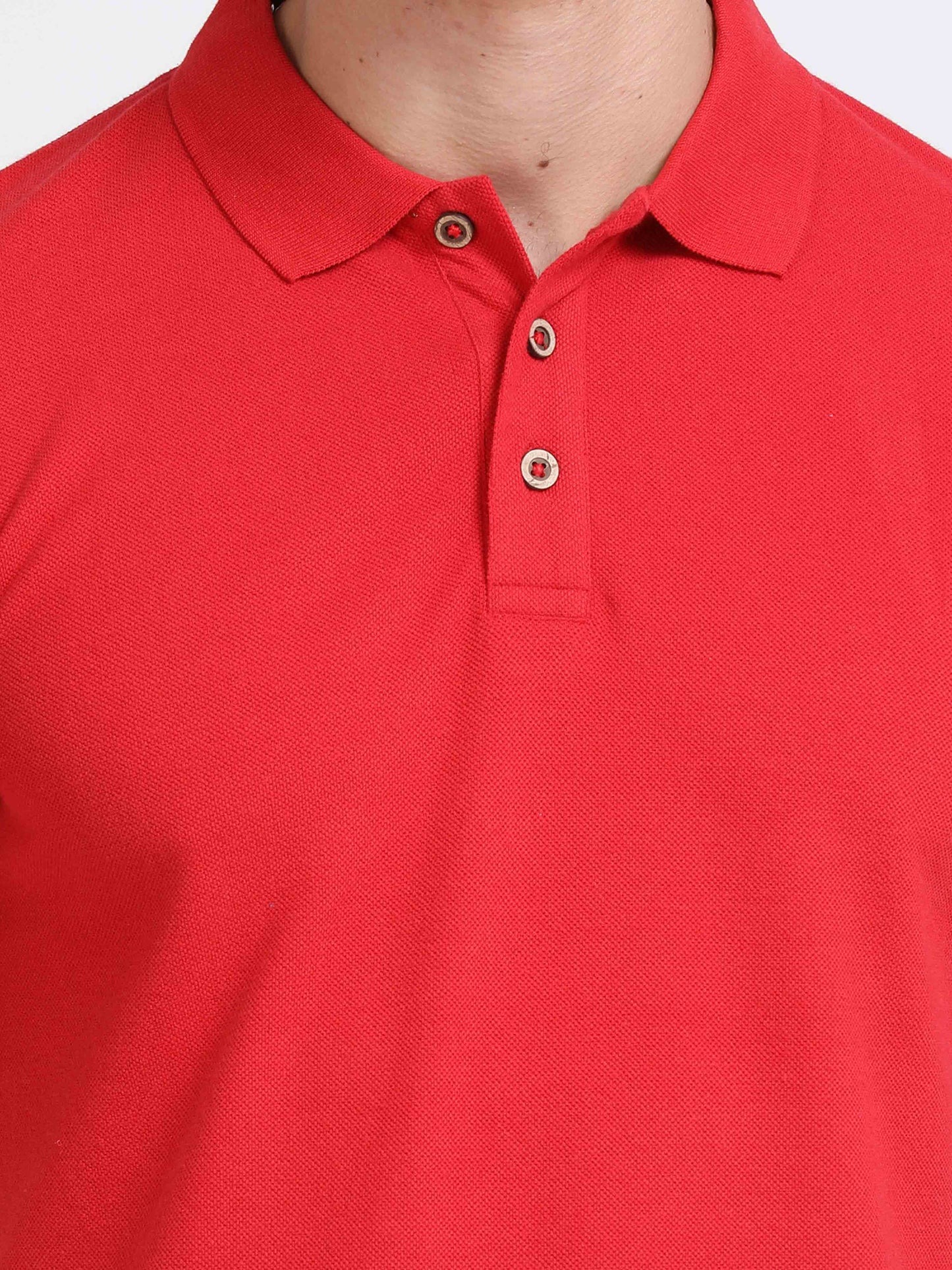 Sustainable Red Polo T-Shirt