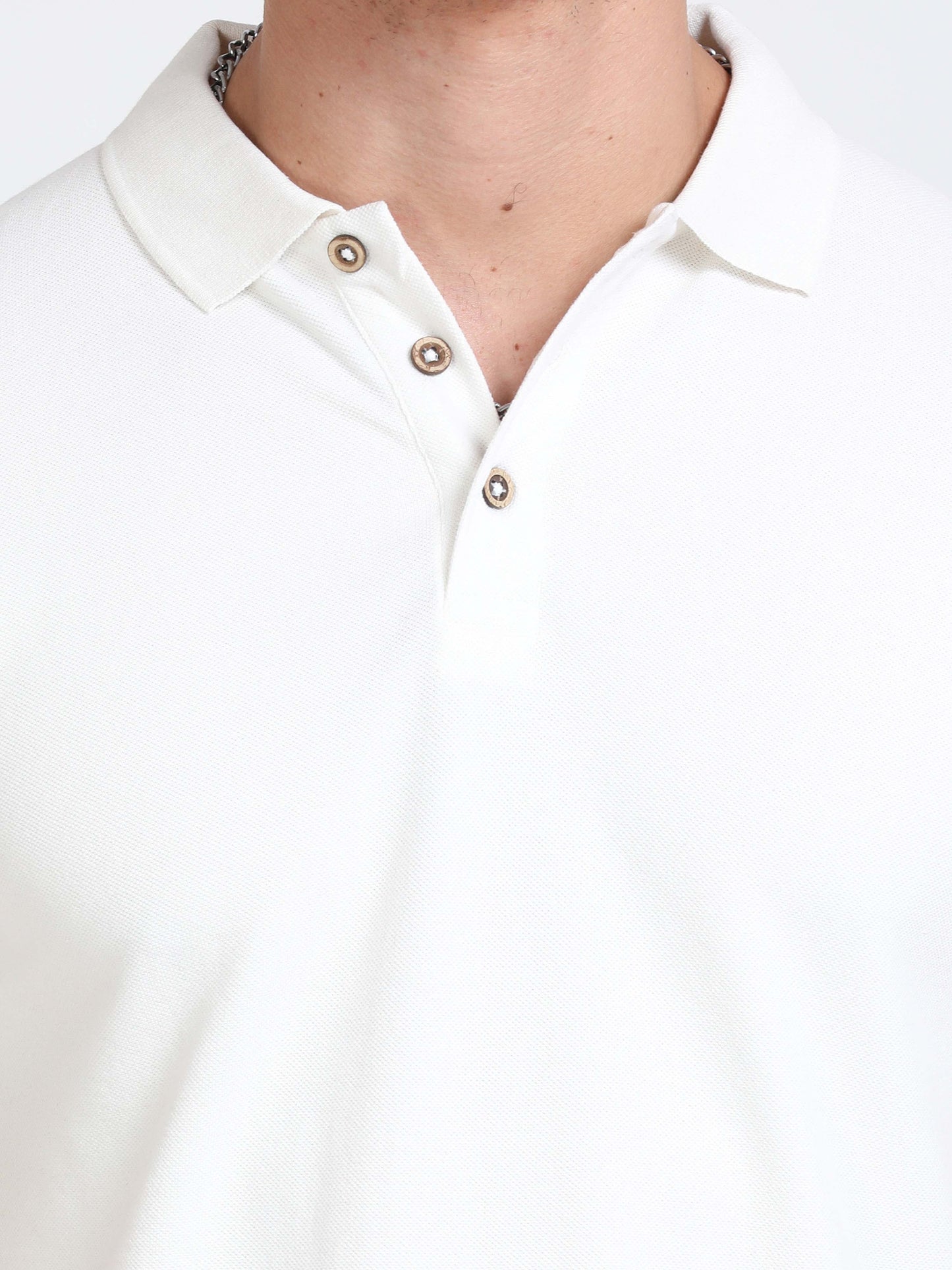 Sustainable White Polo T Shirt