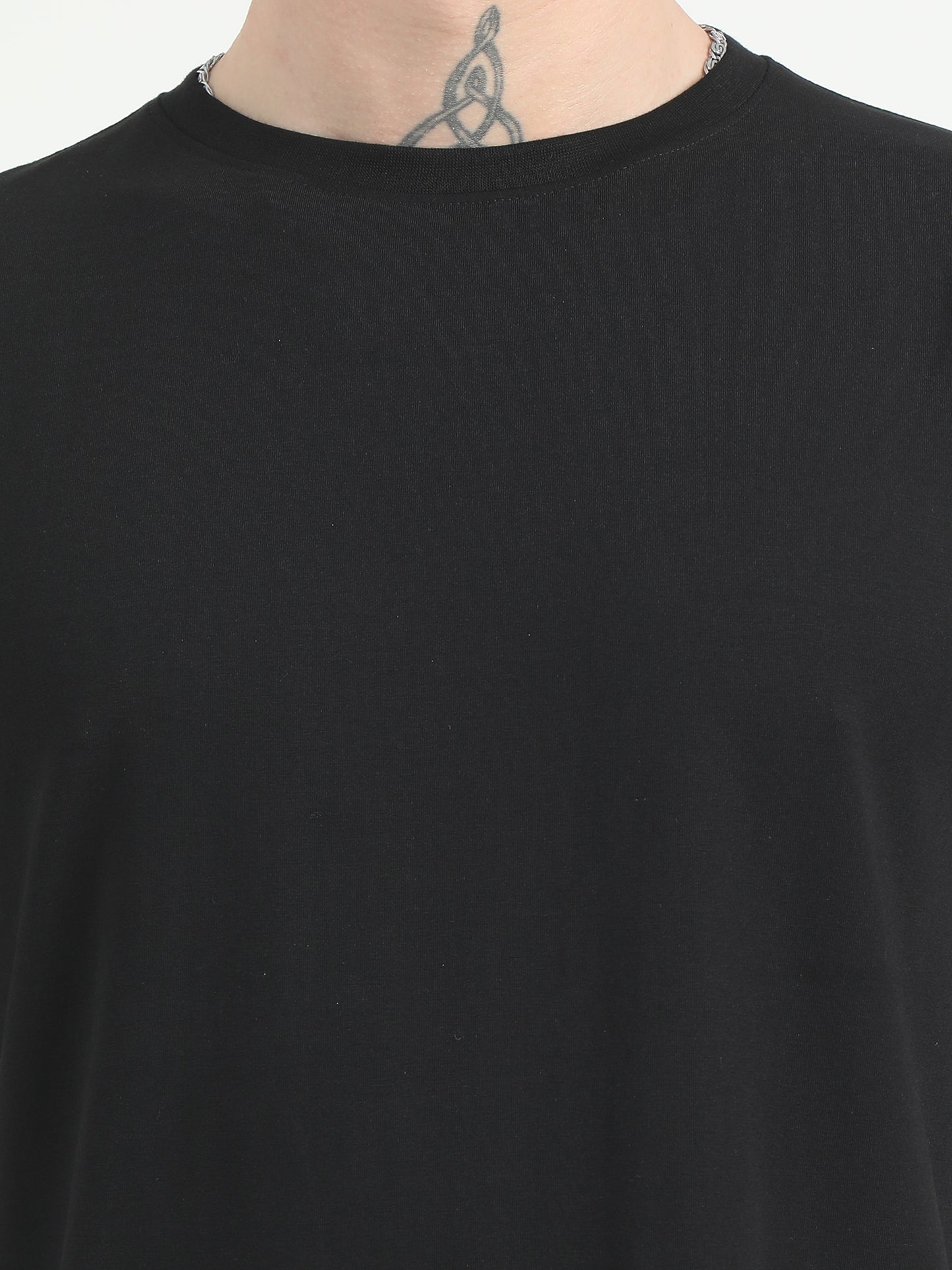 Mens Solid Black T-Shirt