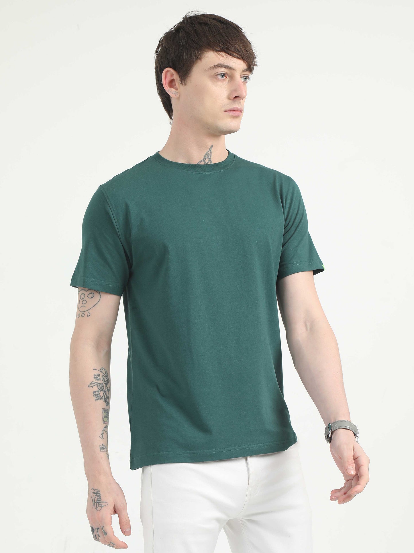 Mens Plain Green T-Shirt