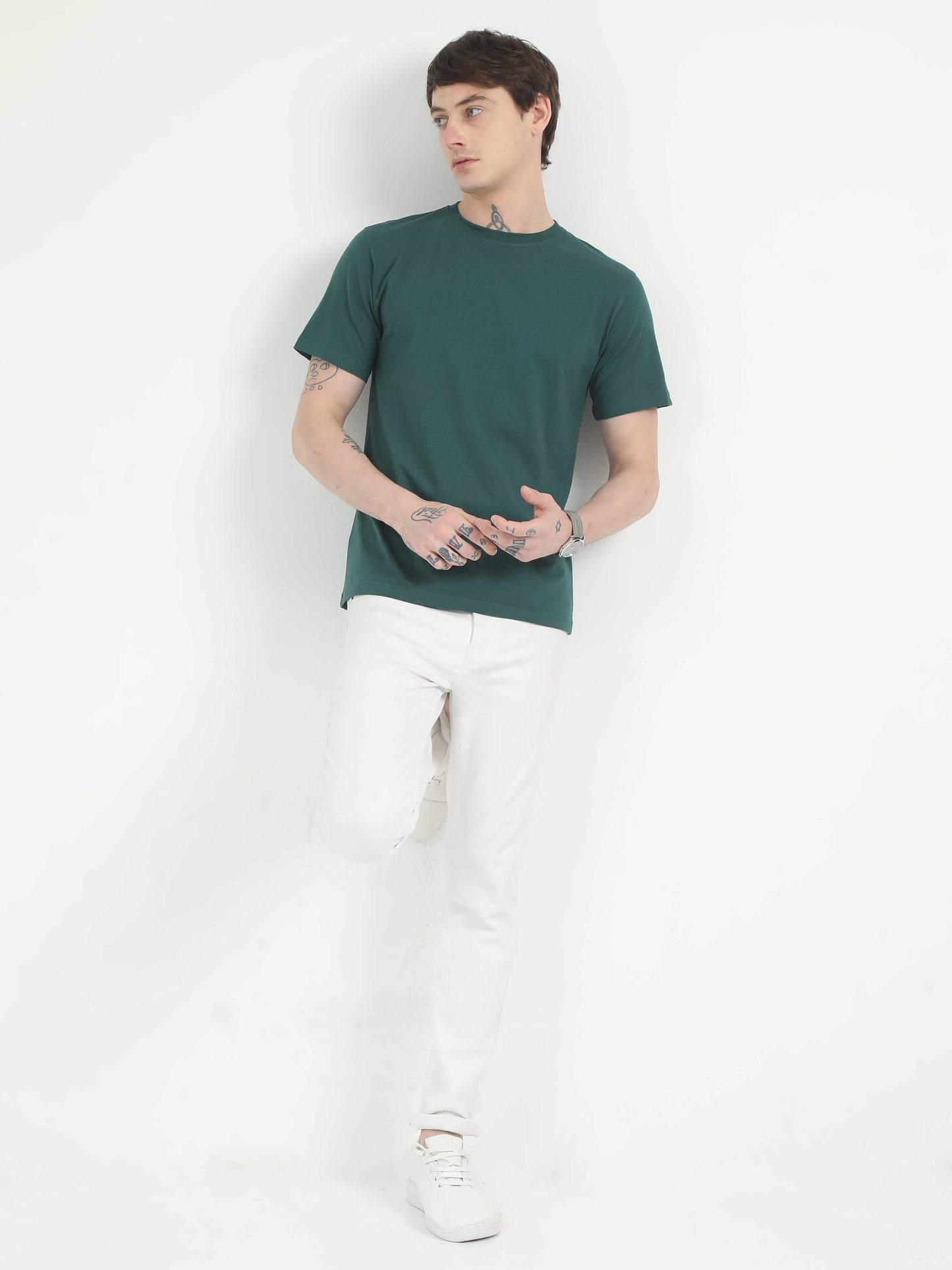 Mens Plain Green T-Shirt