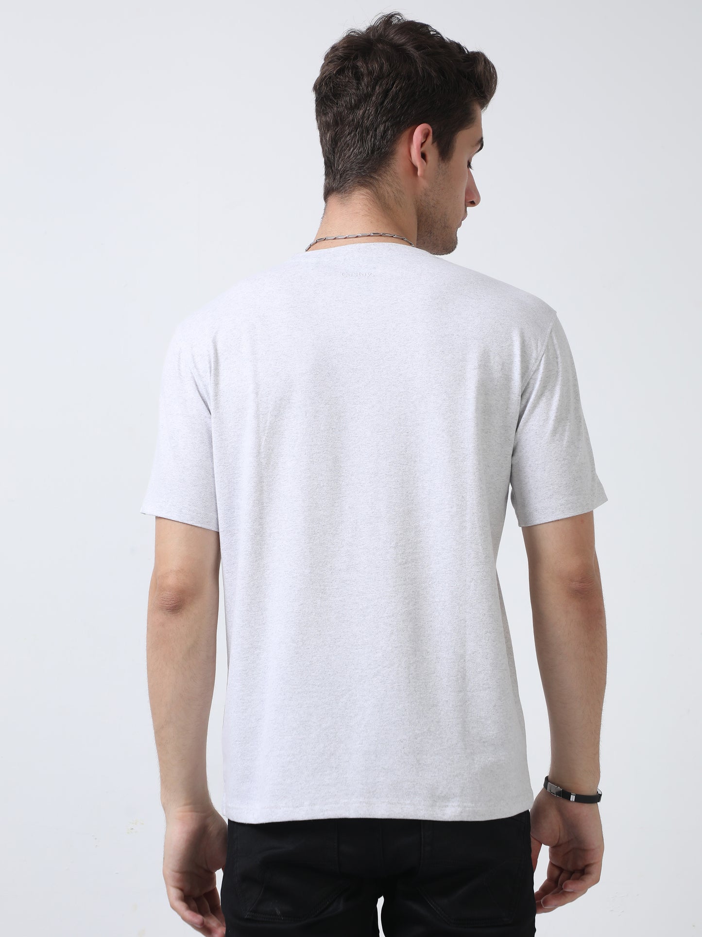 White Crew Neck T Shirt For Men