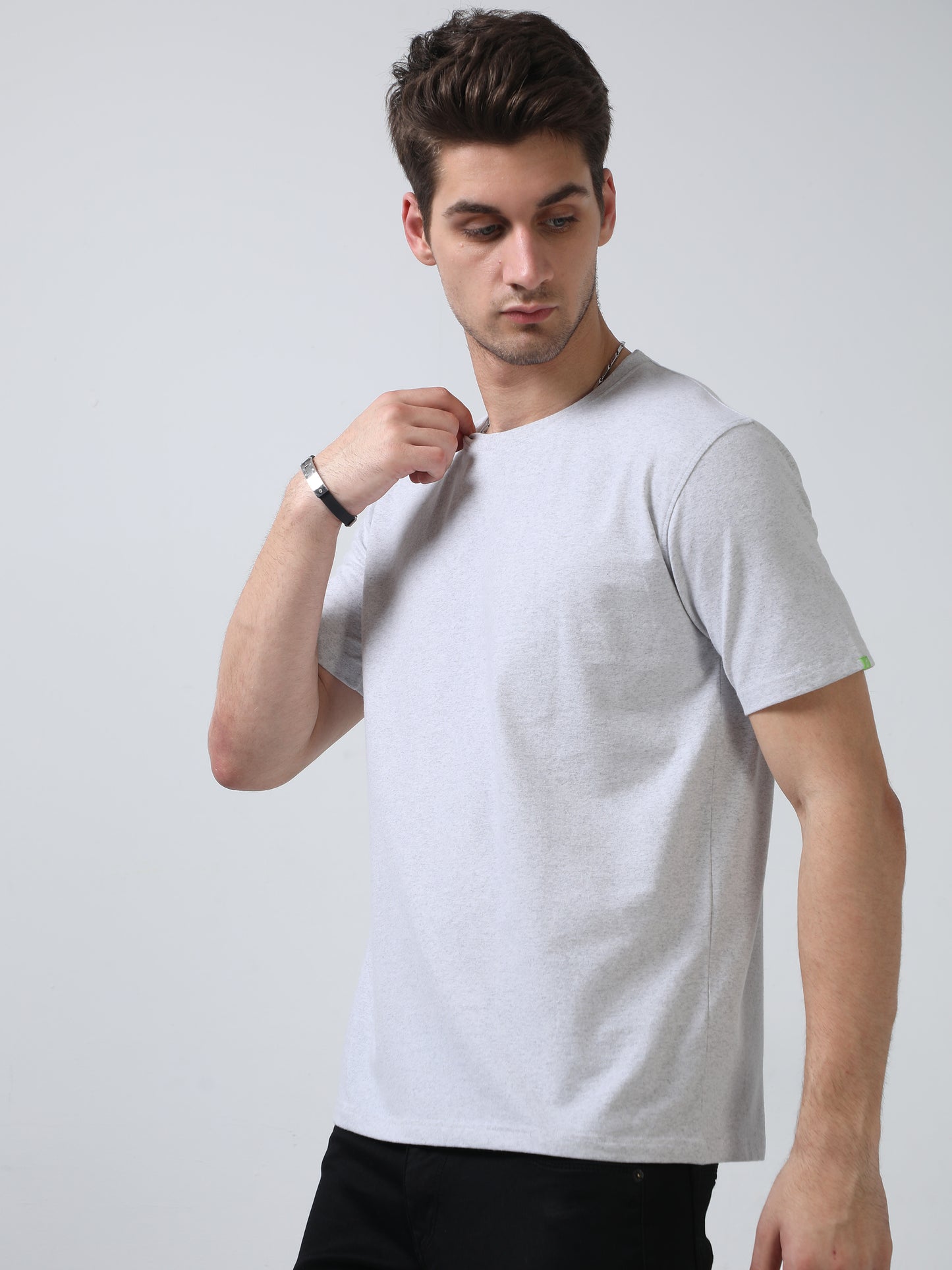 White Crew Neck T Shirt For Men