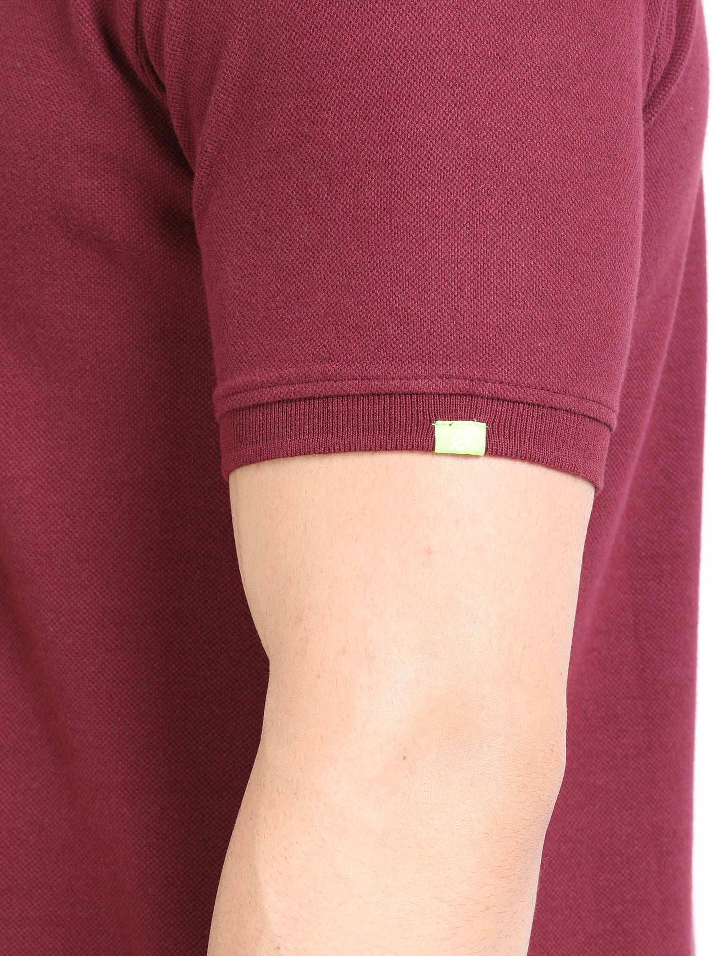 Sustainable Maroon Polo T Shirt For Men