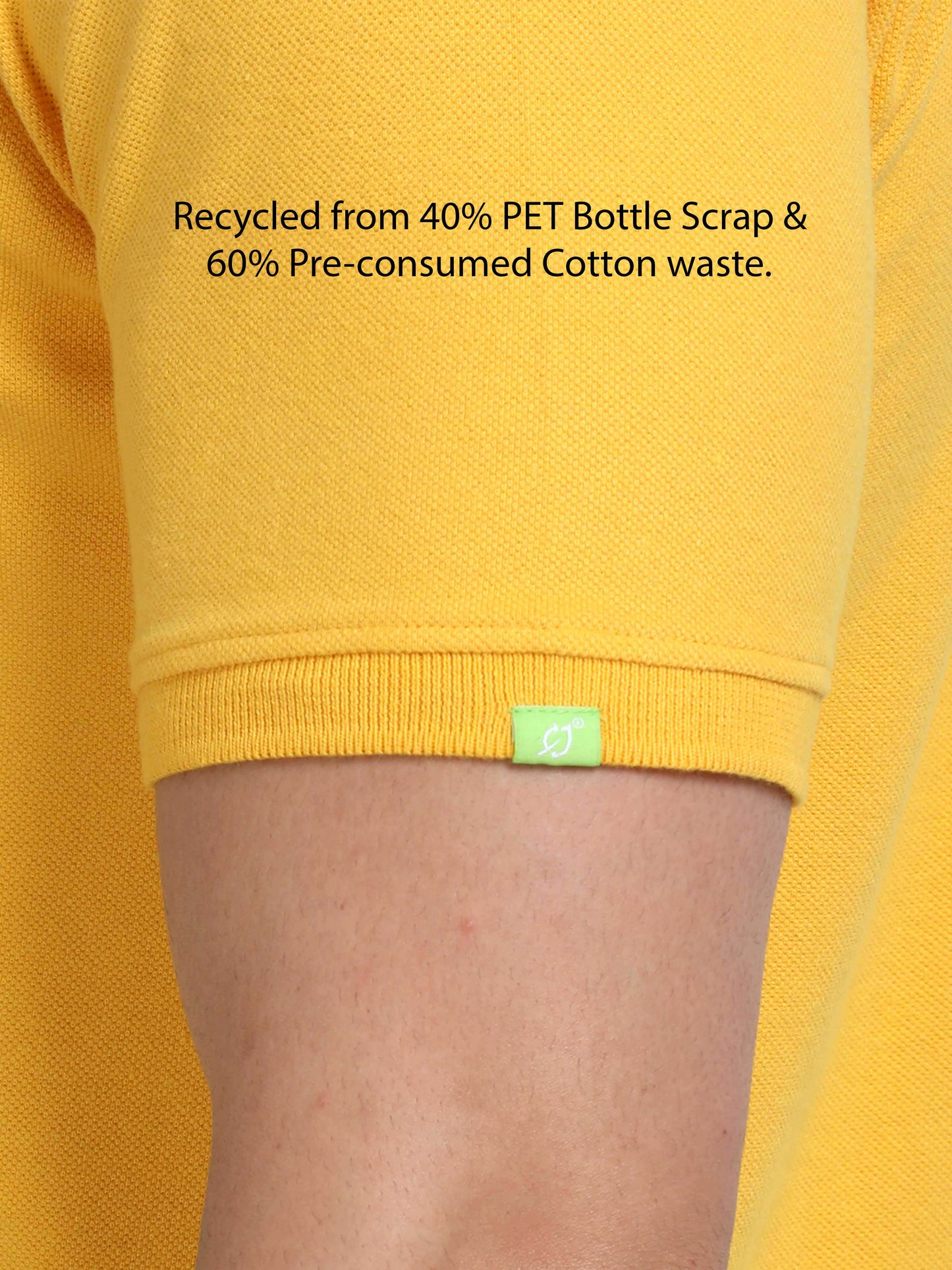 Sustainable Yellow Polo T Shirt