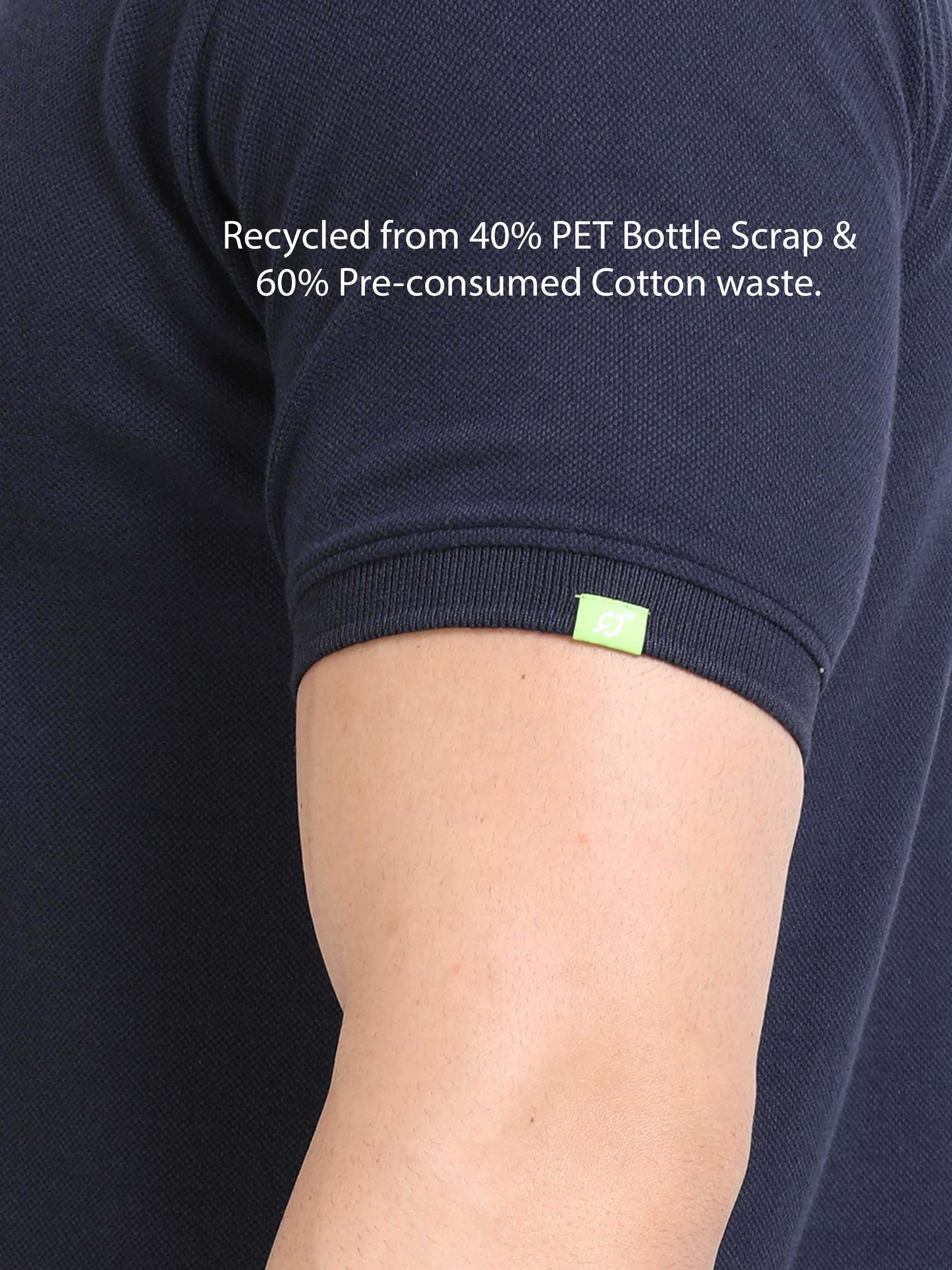 Sustainable Navy Blue Polo T Shirt
