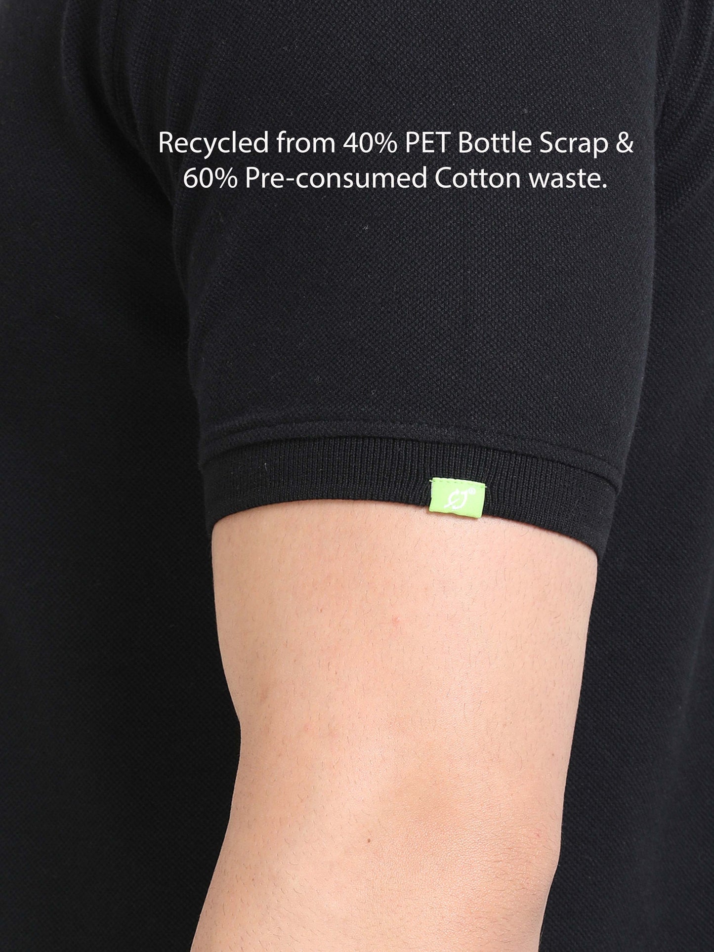 Sustainable Black Polo T Shirt