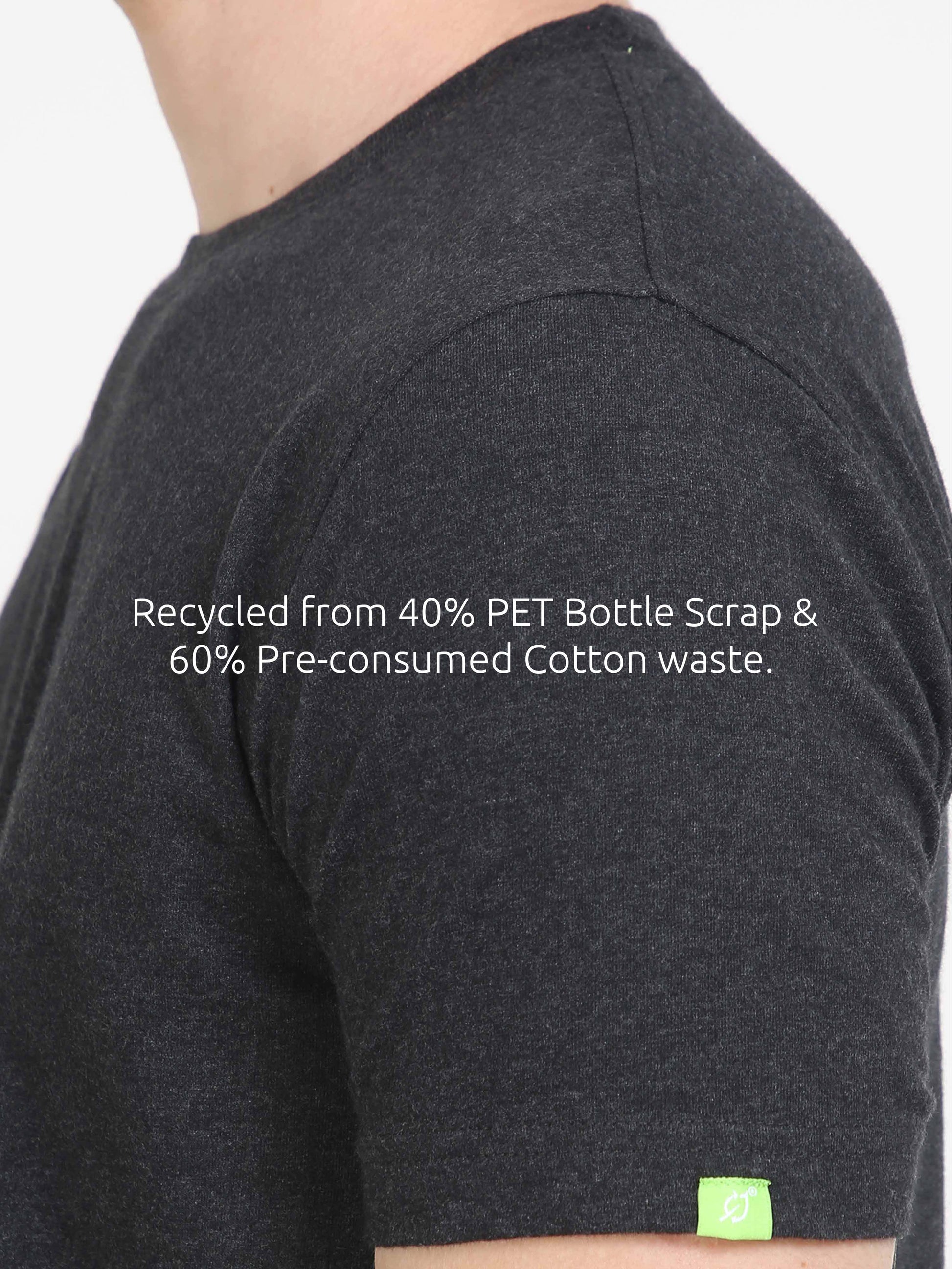 Sustainable Charcoal Men Crew Neck T Shirt