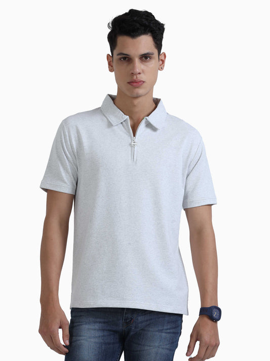Sweat Polo - White Melange