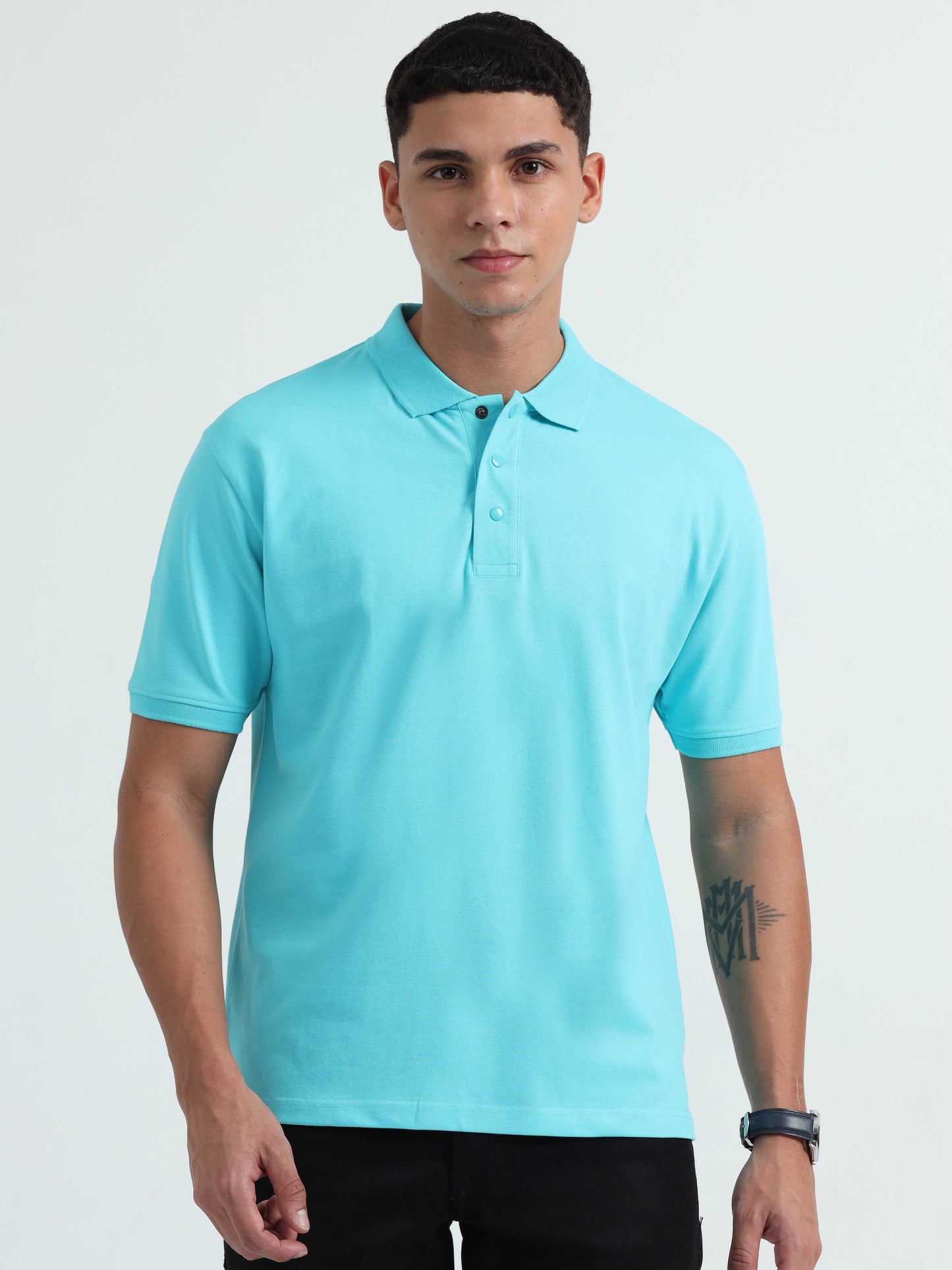 Curacao Blue Polo T-Shirt for Men 