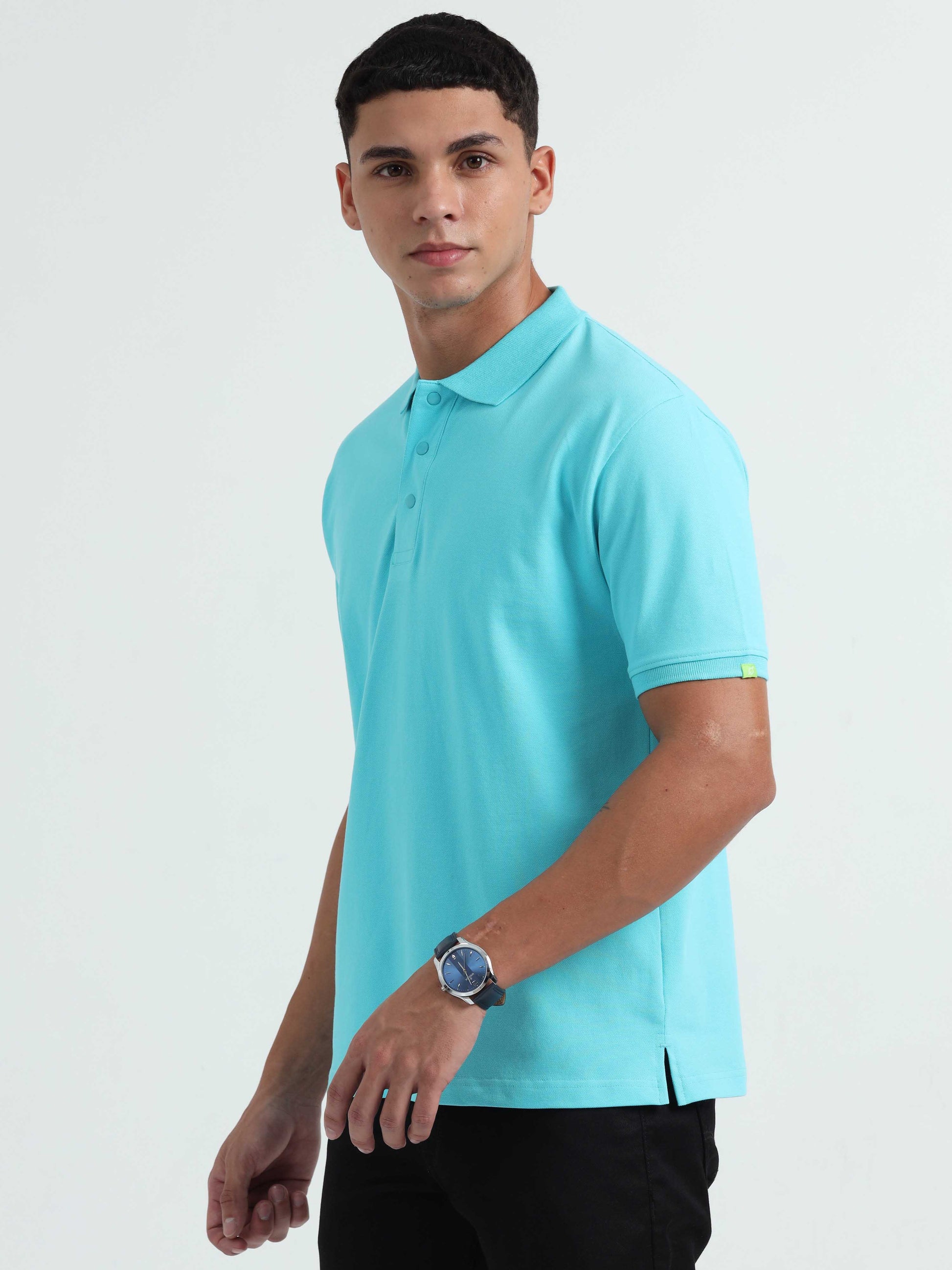 Curacao Blue Polo T-Shirt for Men 