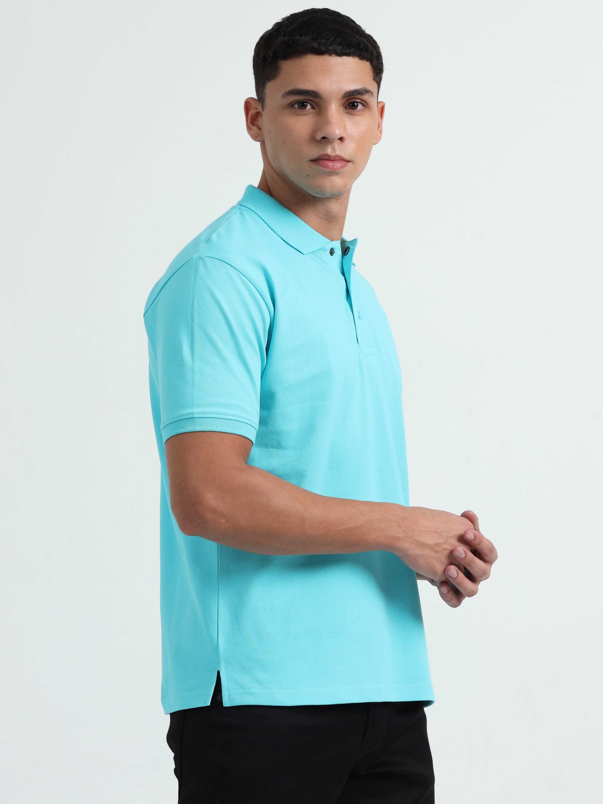 Curacao Blue Polo T-Shirt for Men 