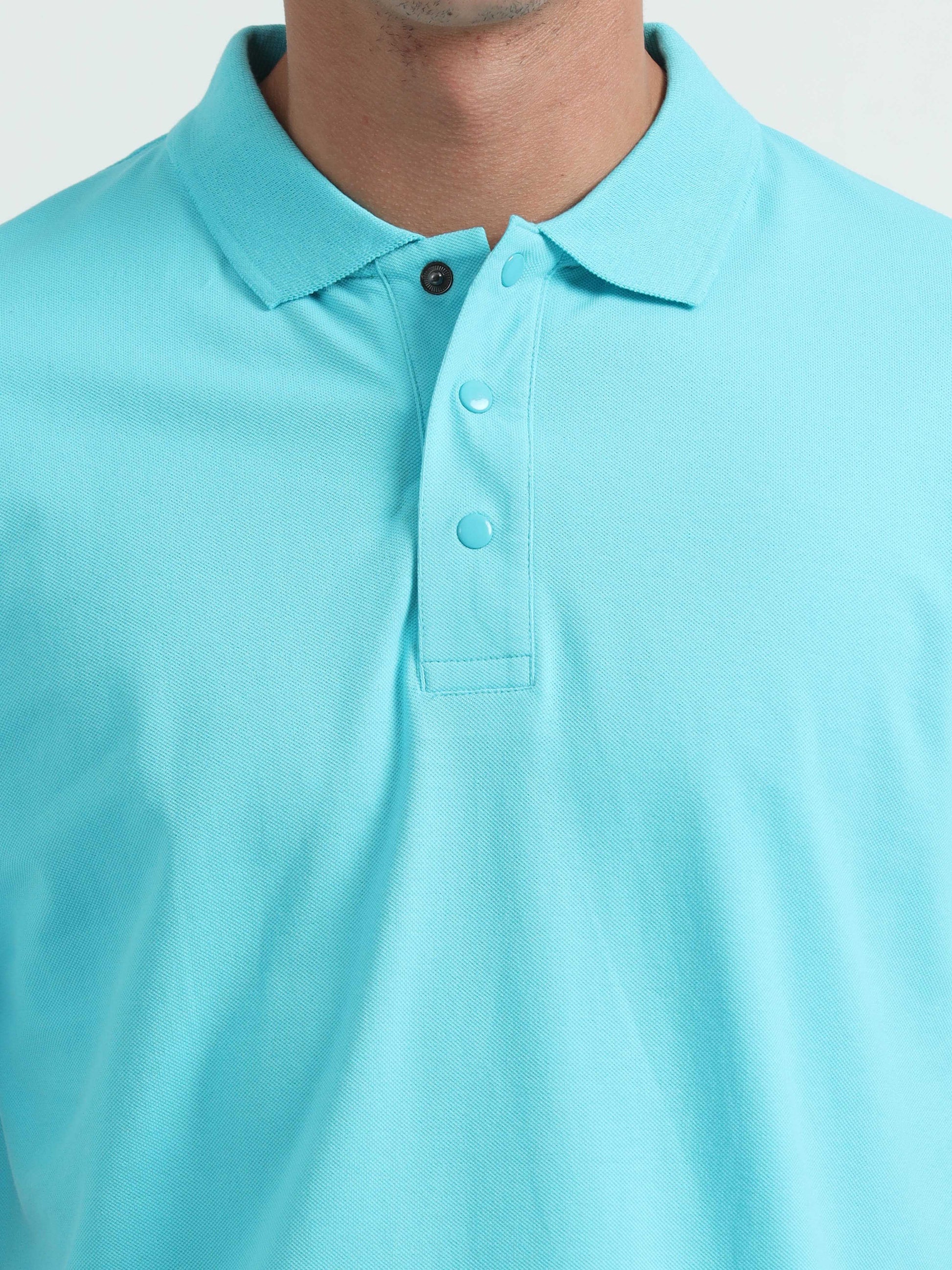 Curacao Blue Polo T-Shirt for Men 