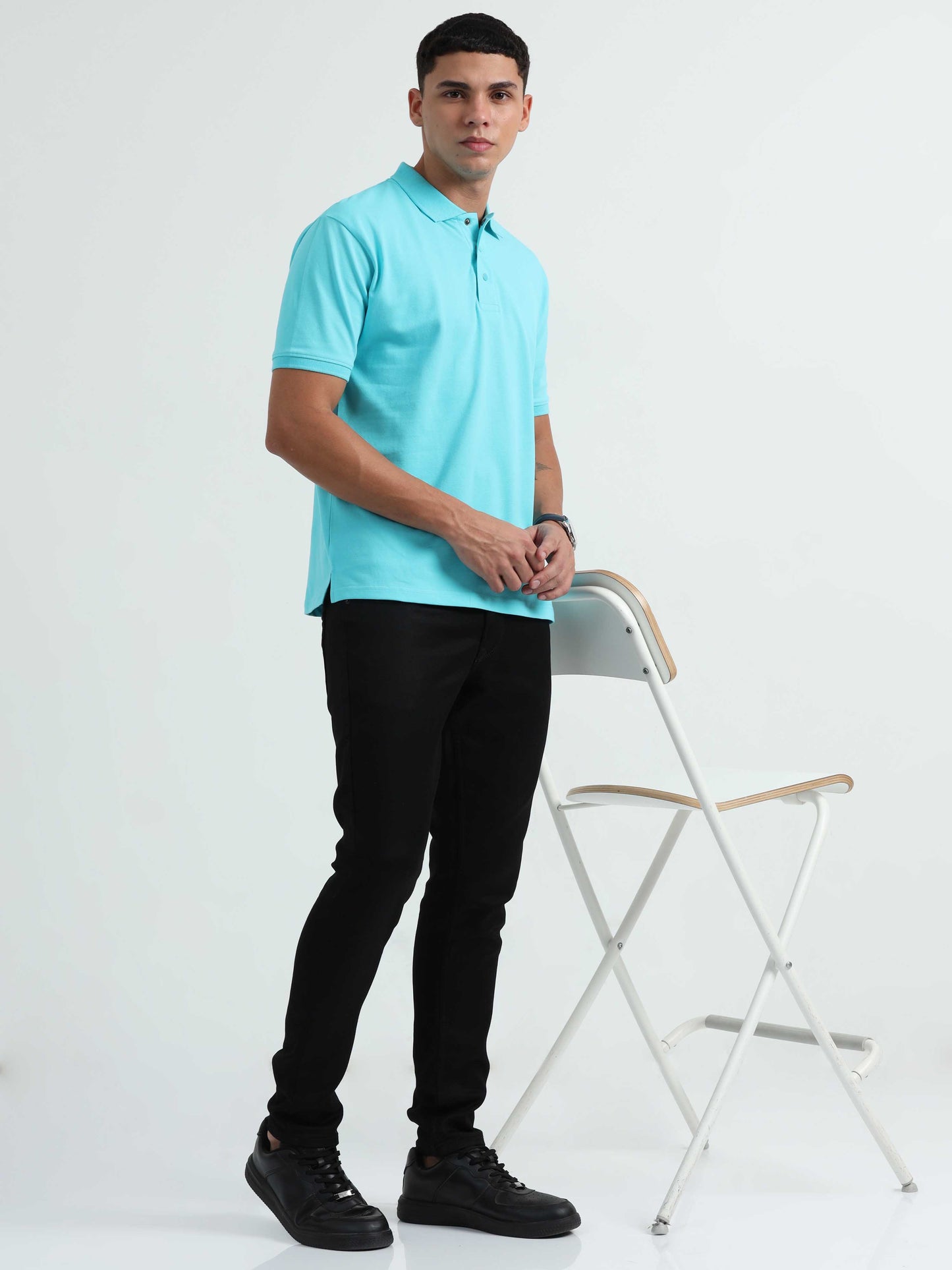 Curacao Blue Polo T-Shirt for Men 