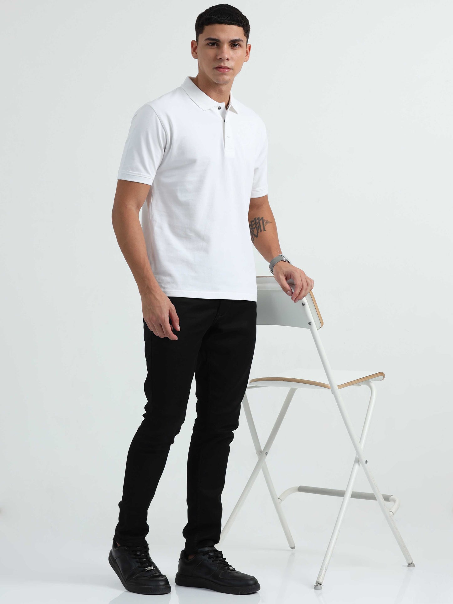 White Polo T-Shirt for Men