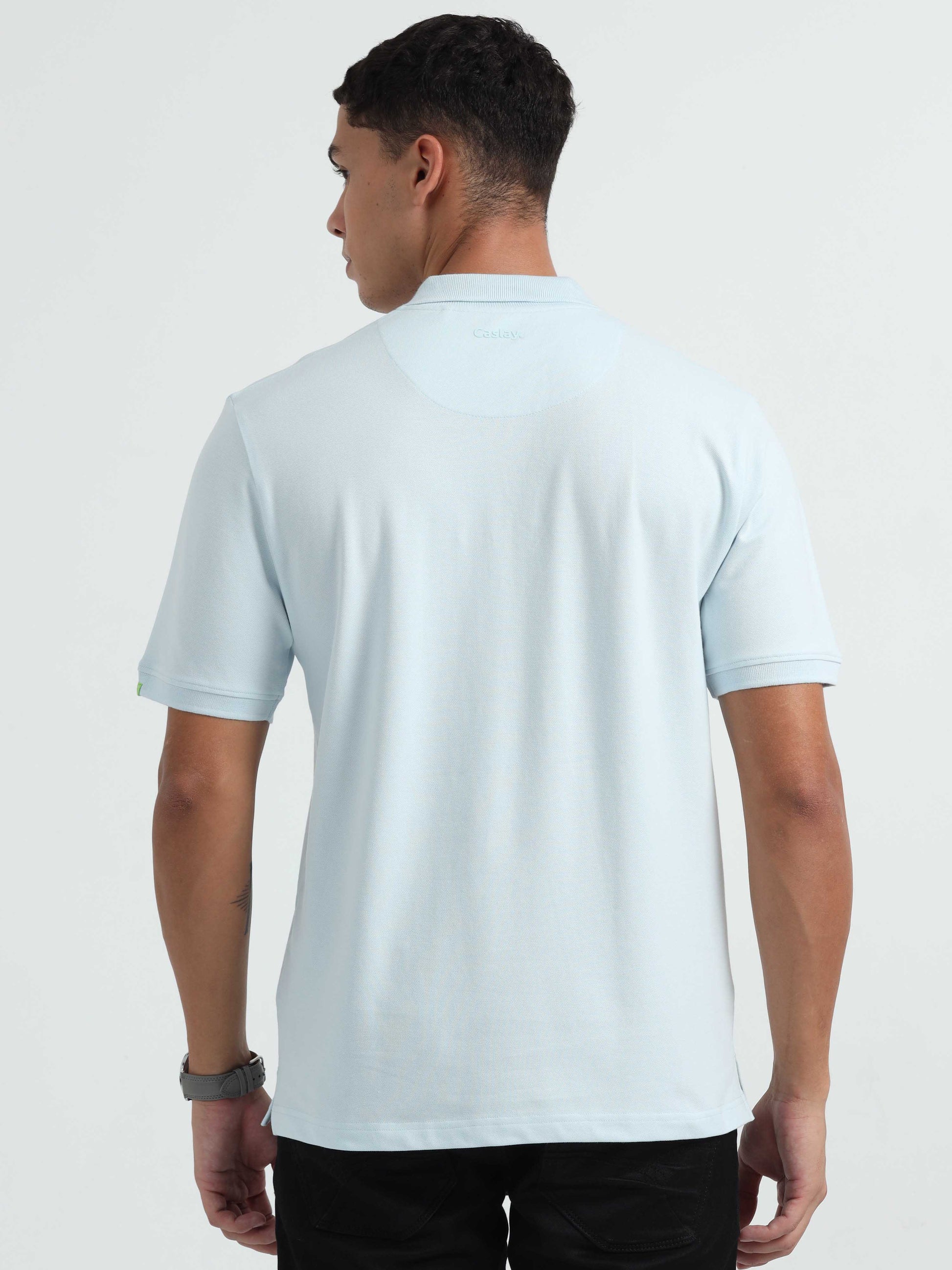 Mens Light Blue Polo T-Shirt 