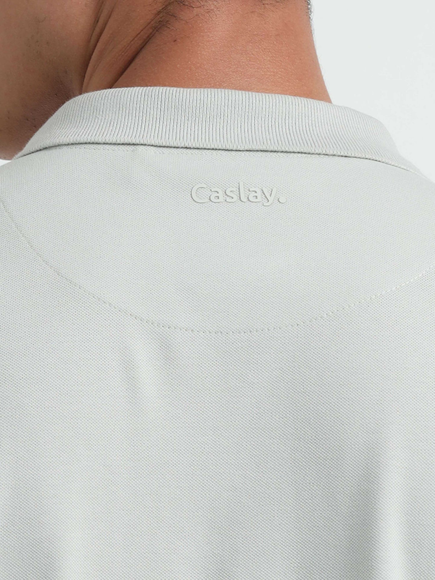 Caslay Organic Cotton - Stom Grey Polo T-Shirt