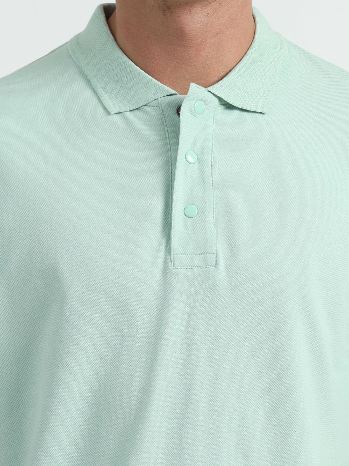 Mens Light Green Polo T-Shirt 