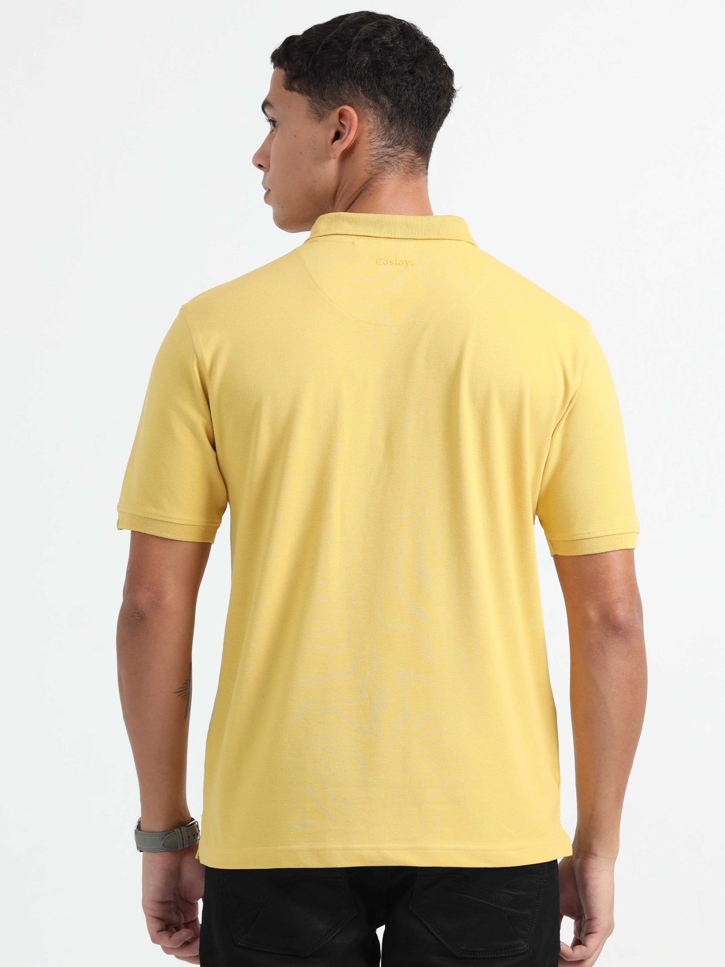 Caslay Organic Cotton - Mustard Polo T-Shirt