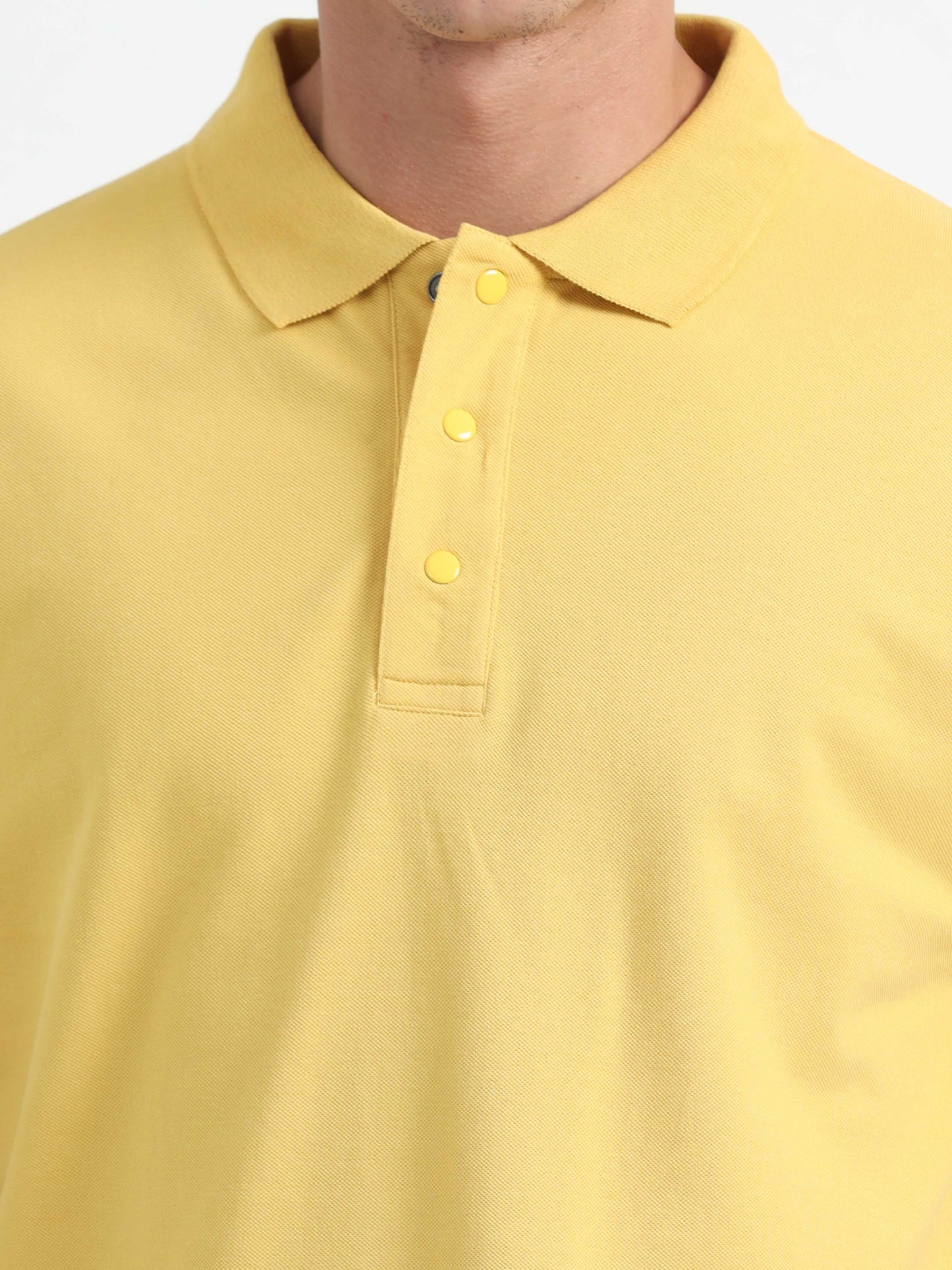 Caslay Organic Cotton - Mustard Polo T-Shirt