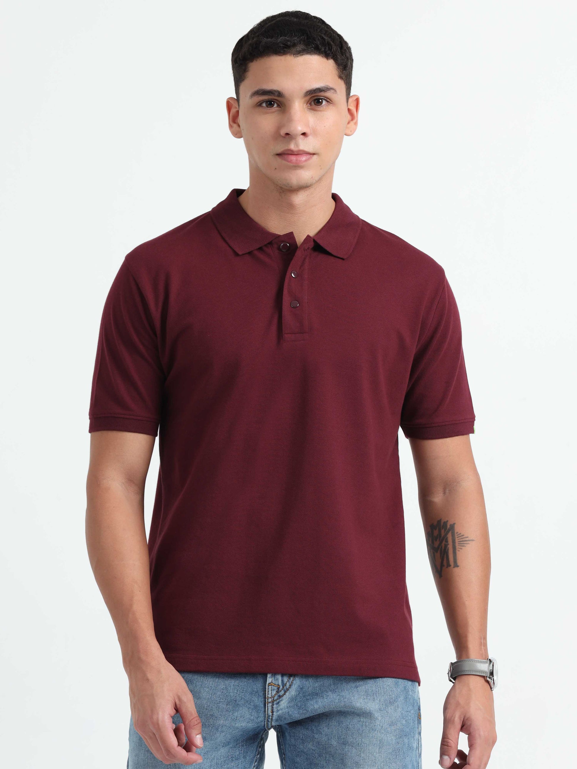 Maroon Polo T-Shirt for Men