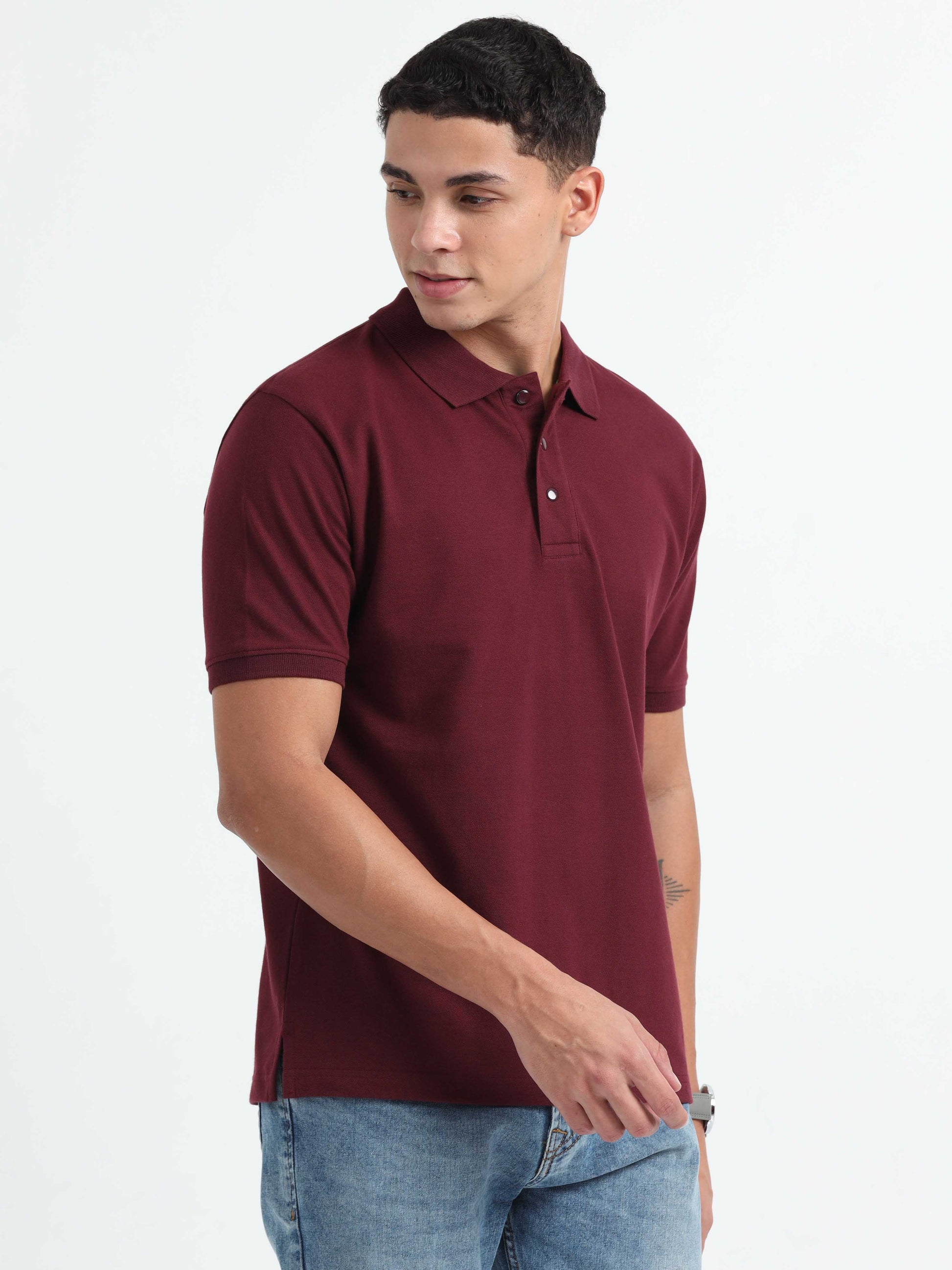 Maroon Polo T-Shirt for Men