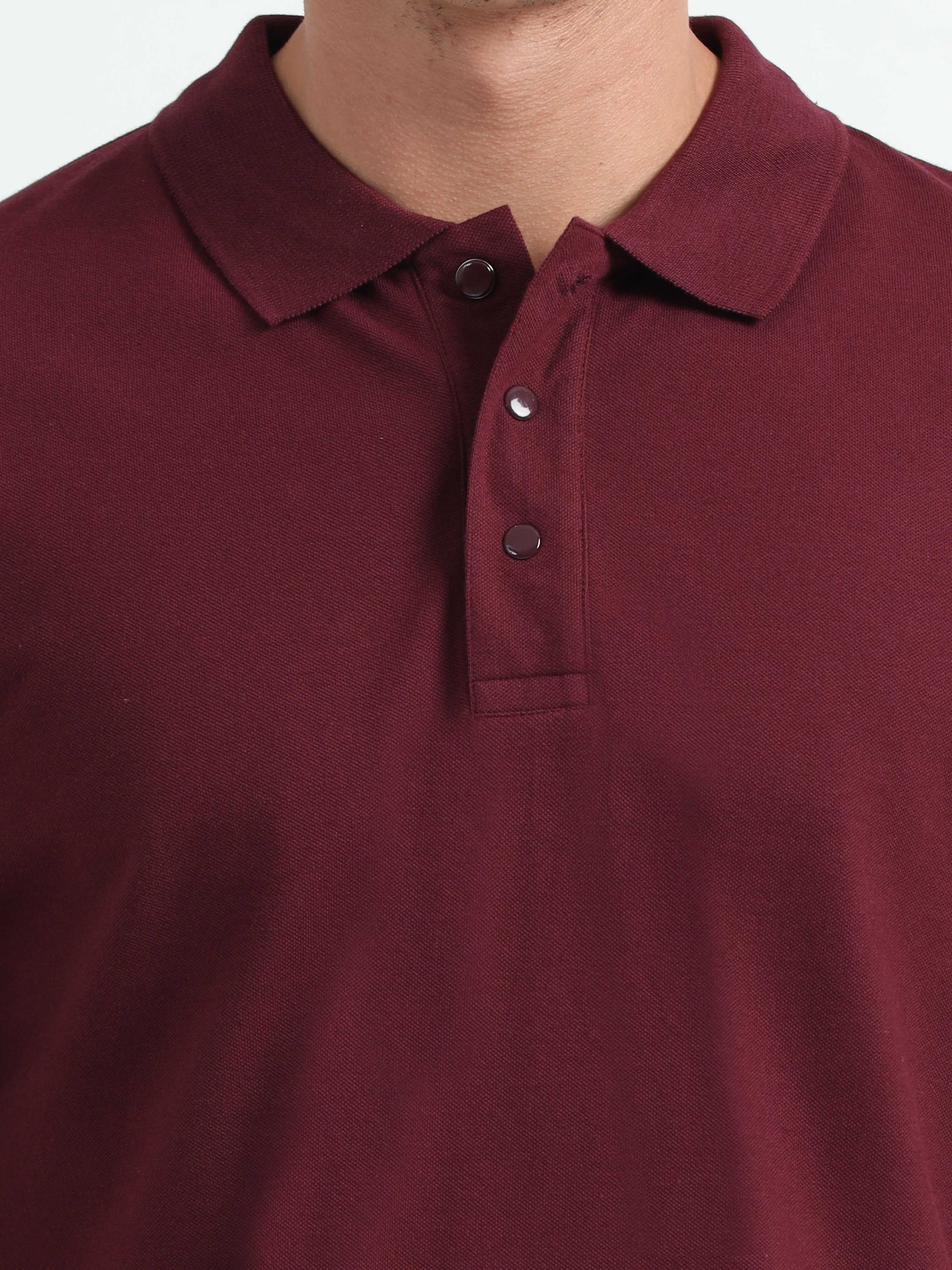 Maroon Polo T-Shirt for Men